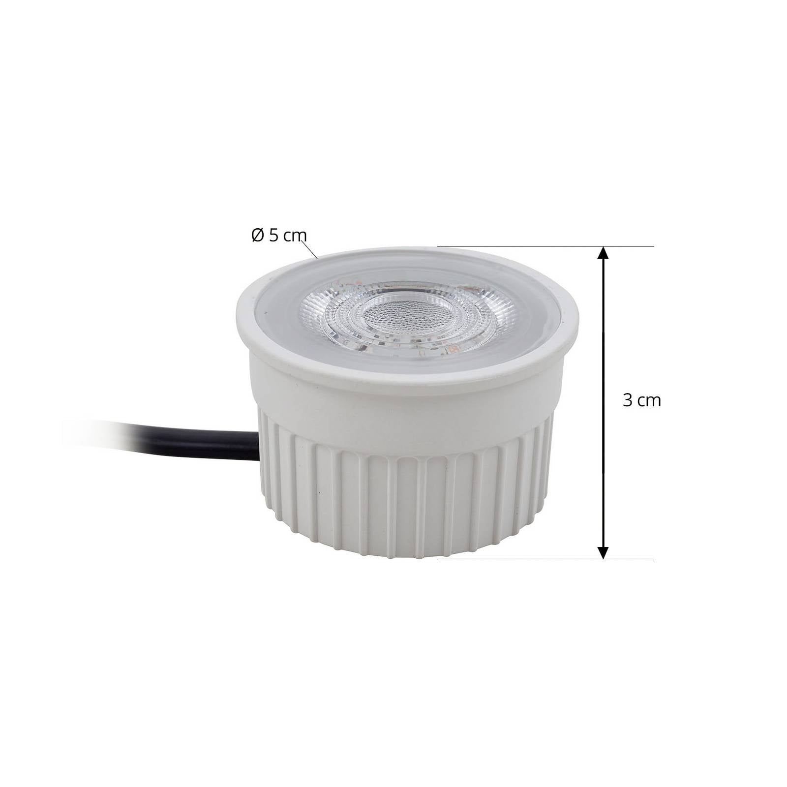 Prios plafondinbouwspot Fibur met LED-module, beige, set van 10 – Lampen24