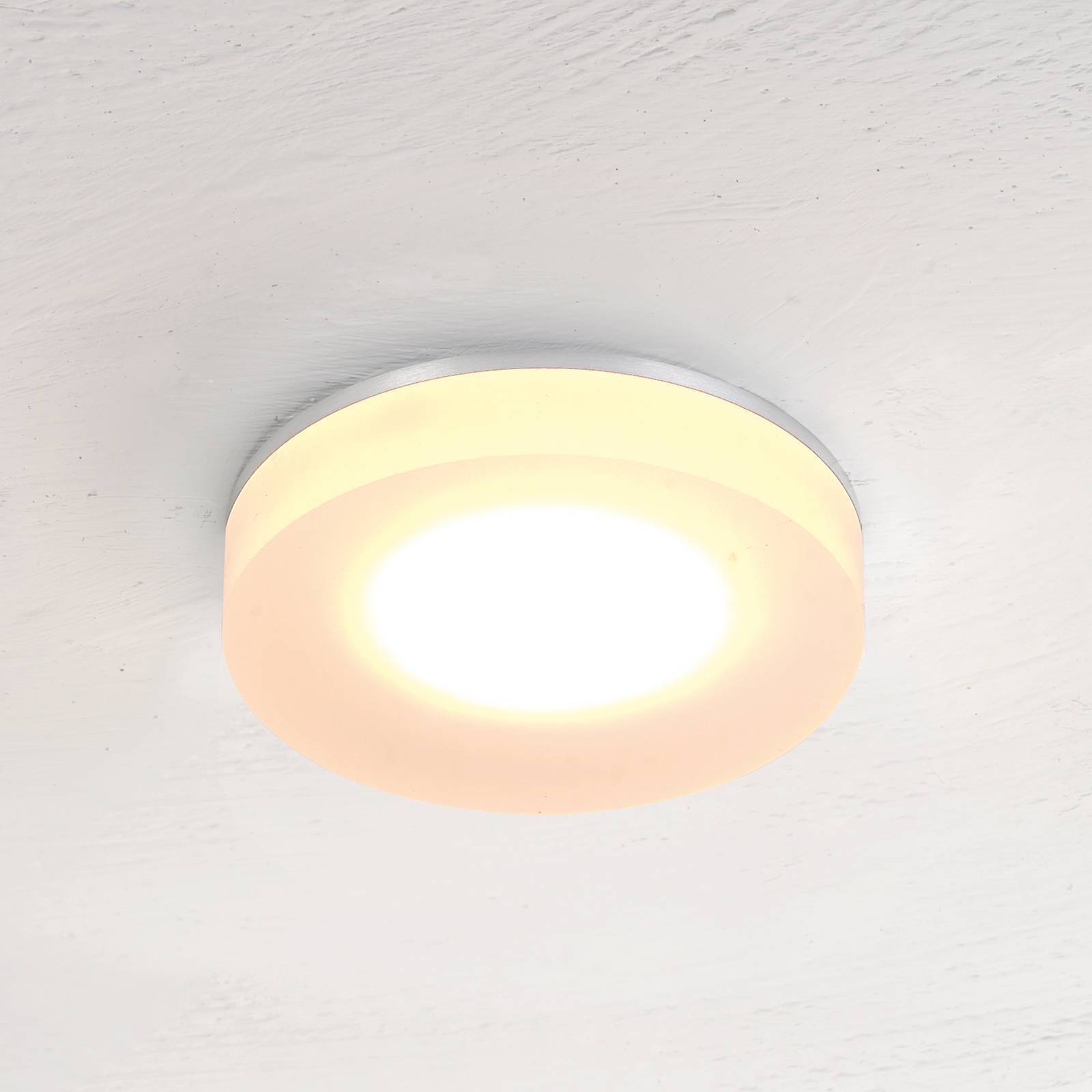 Bopp LED-inbouwlamp One, aluminiumkleurig, Ø 9 cm – Lampen24