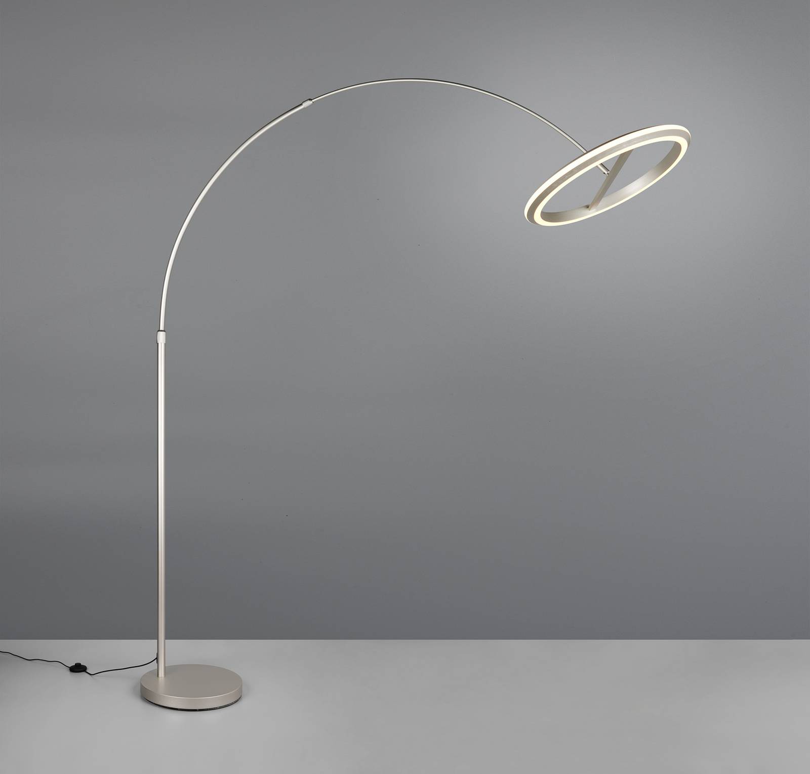 Trio Lighting LED vloerlamp Amador, nikkelkleurig, hoogte 205 cm Metaal – Lampen24
