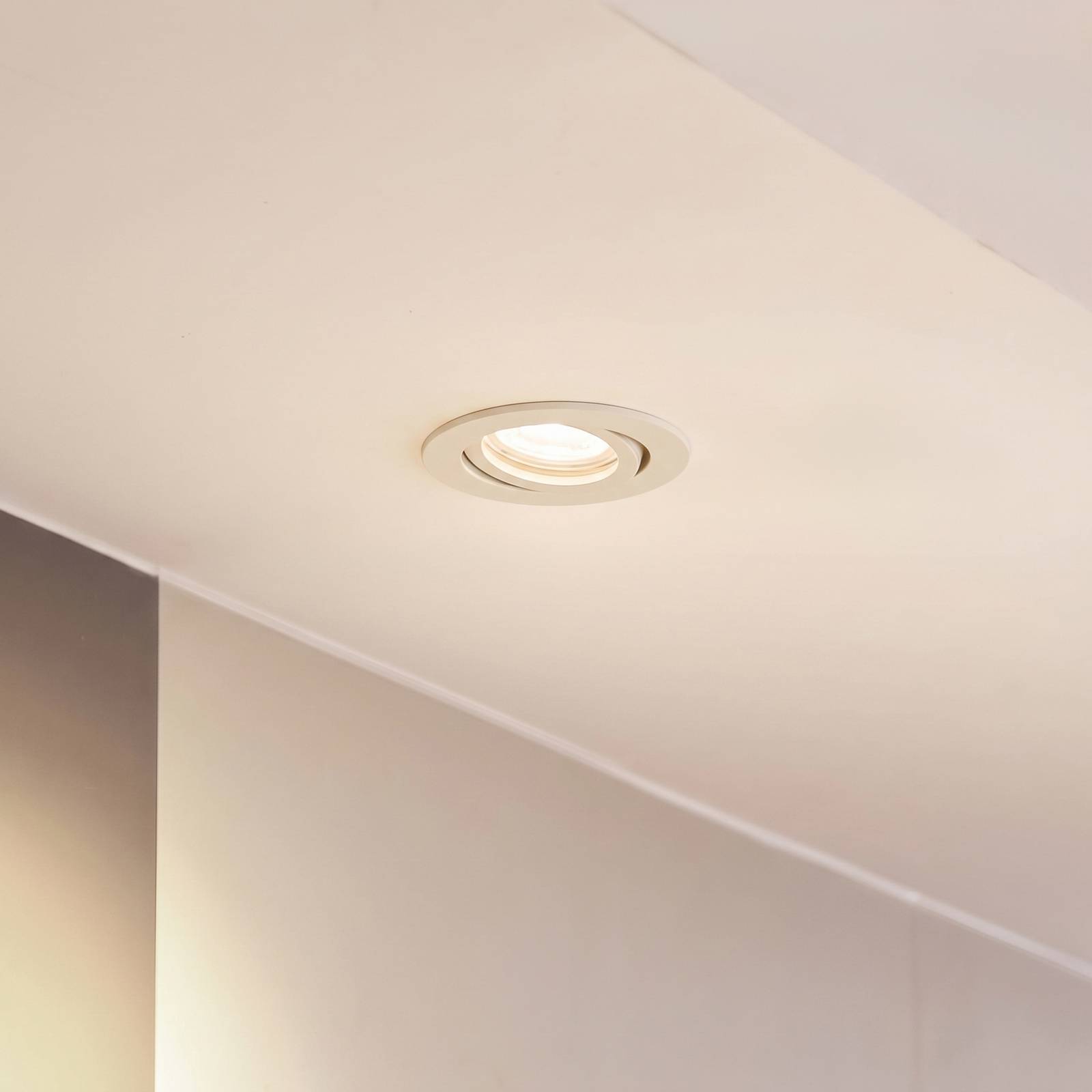 Arcchio Downlight Zyron, beige, Ø 8,2 cm – Lampen24