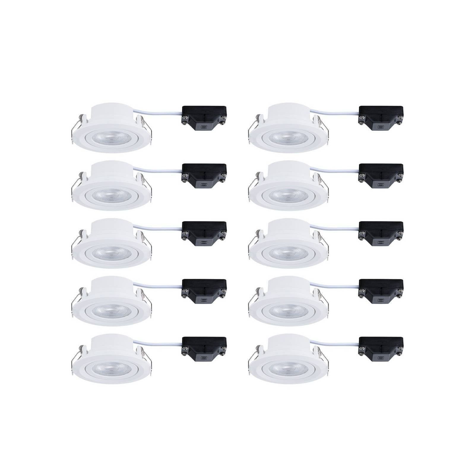 Paulmann inbouwspot FIXEDLED wit 8 cm 830 stepdim 10 zwenkbaar - Lampen24