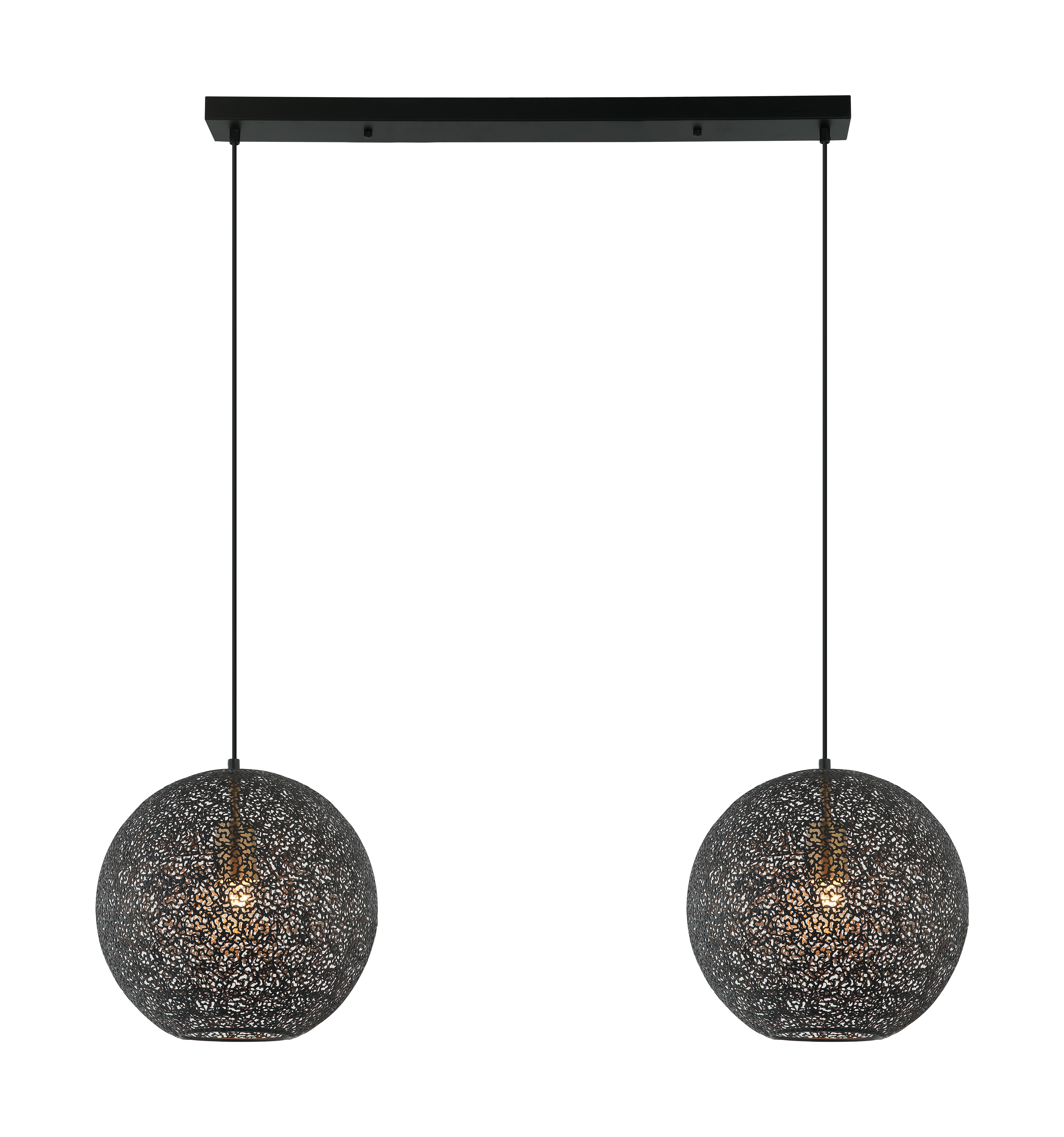 BASE Hanglamp Kasee 2-lamps - Zwart