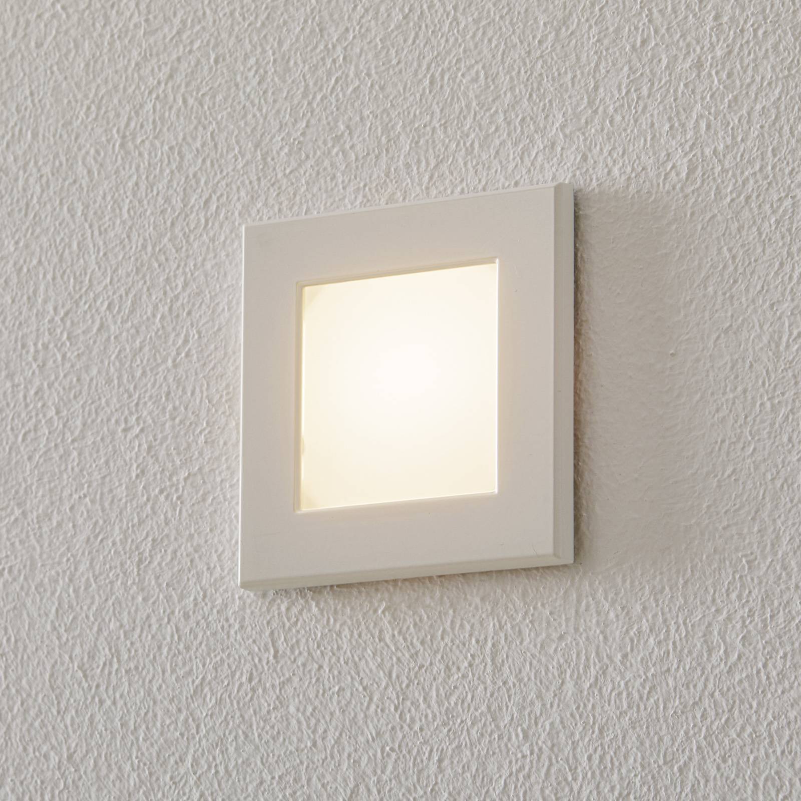 BEGA Accenta wandinbouw hoekig frame wit 160lm – Lampen24