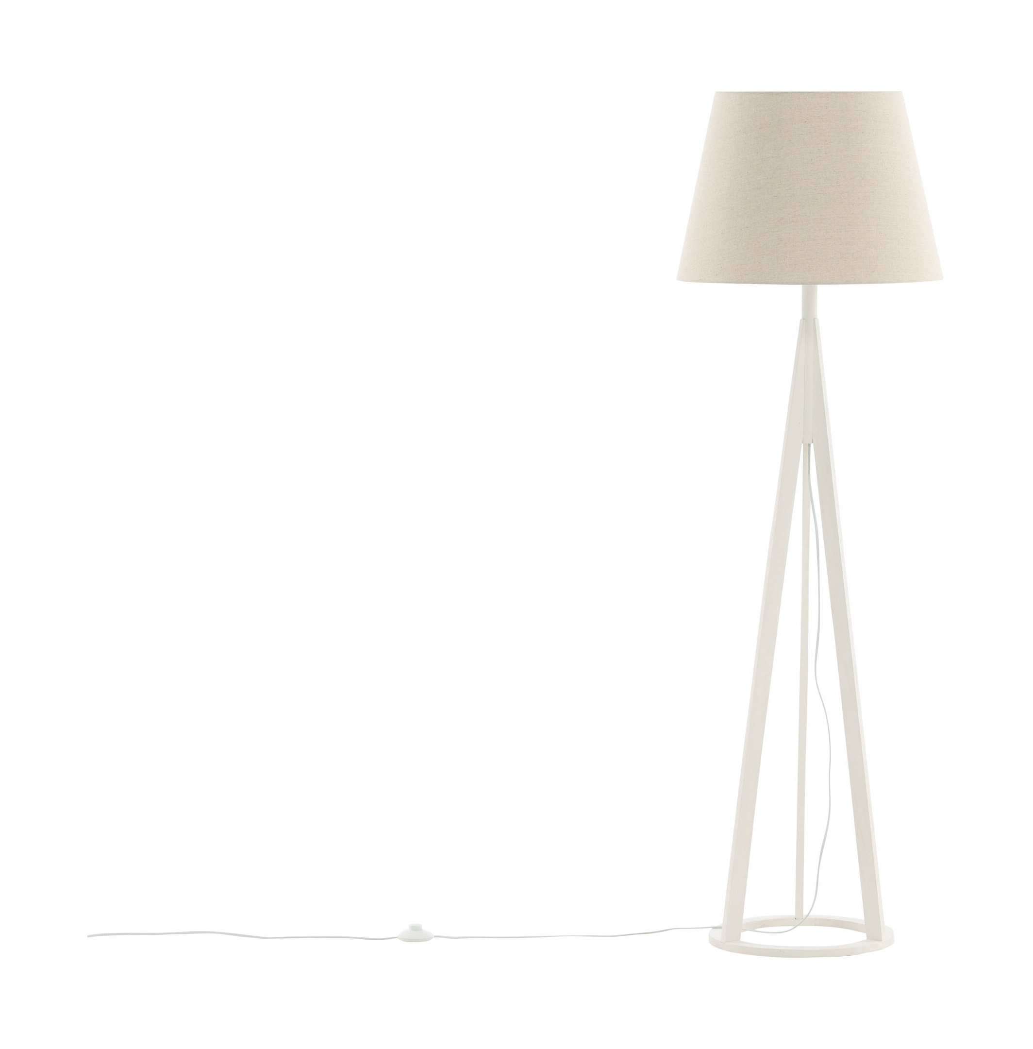 Nohr Vloerlamp Callahan Linnenlook en wit hout