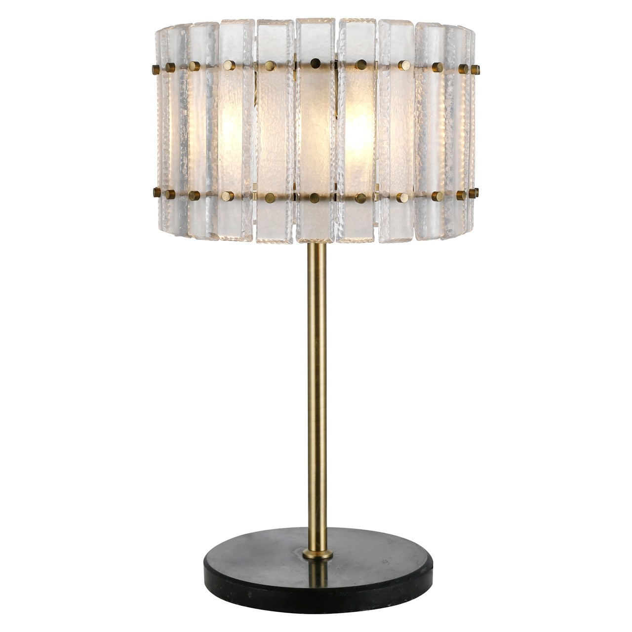 Richmond Tafellamp Feline Glas en Antique Brass