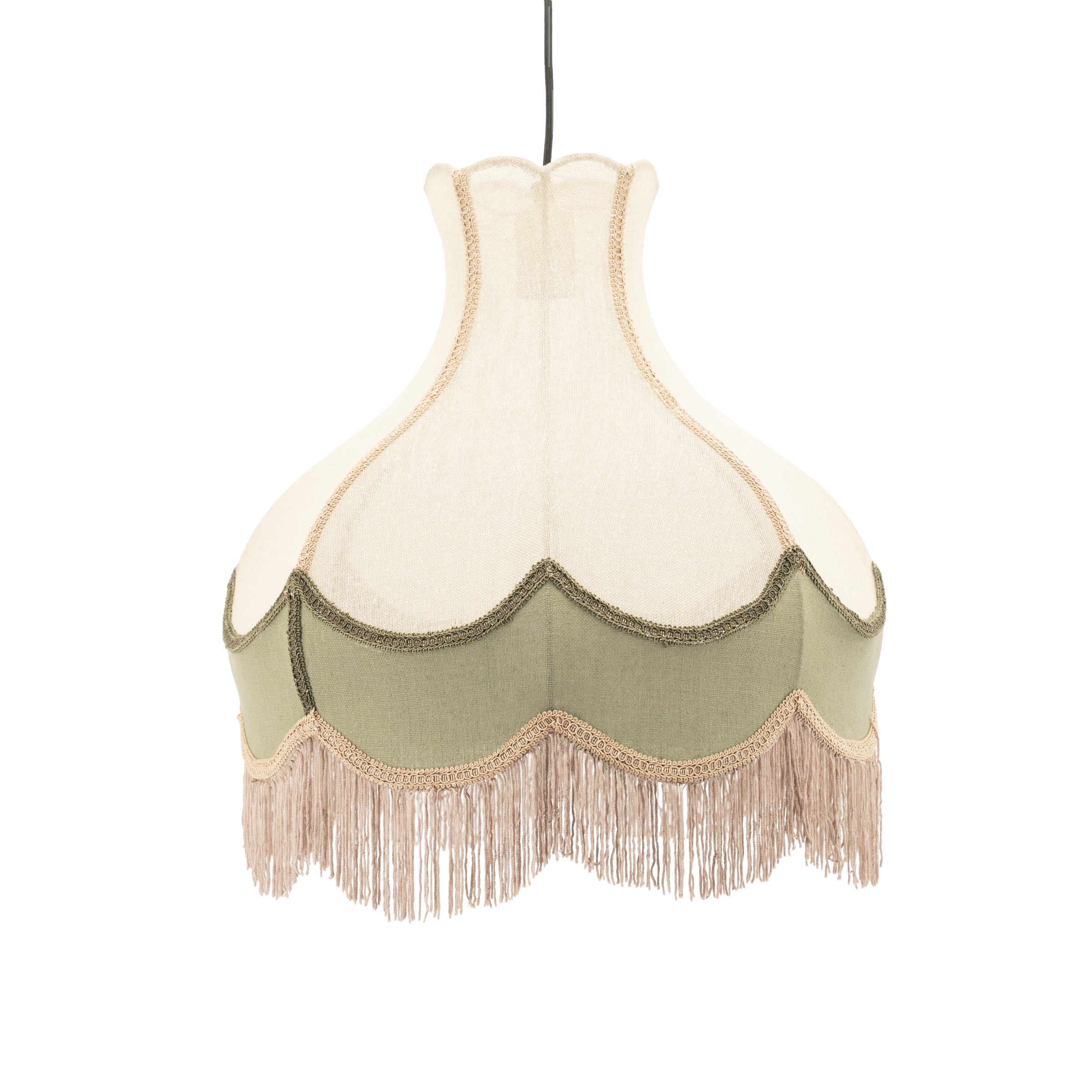 By-Boo Hanglamp Fringaloo Katoen en jute - Groen