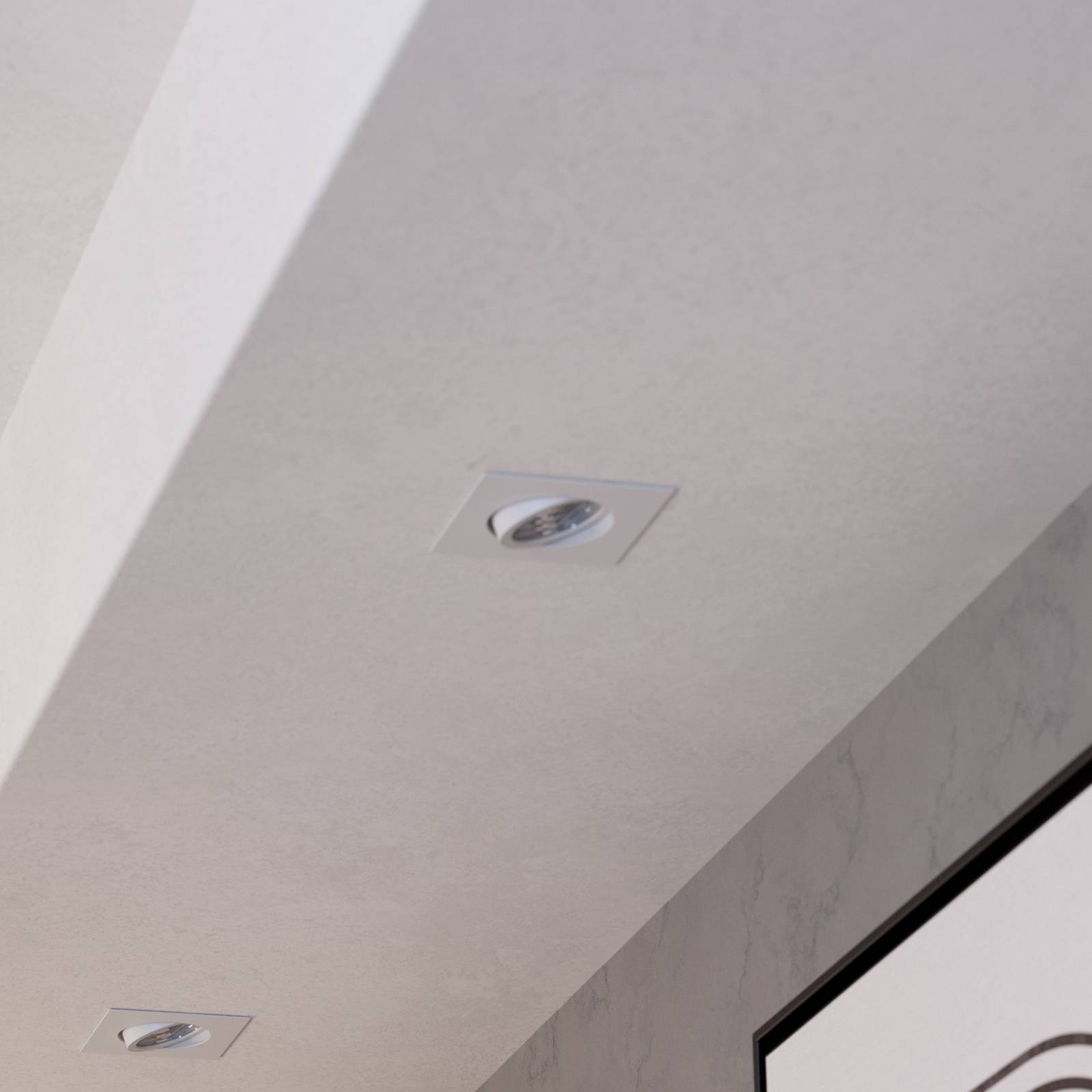 EGLO Inbouwspot Saliceto hoekig draaibaar 2.700K wit – Lampen24