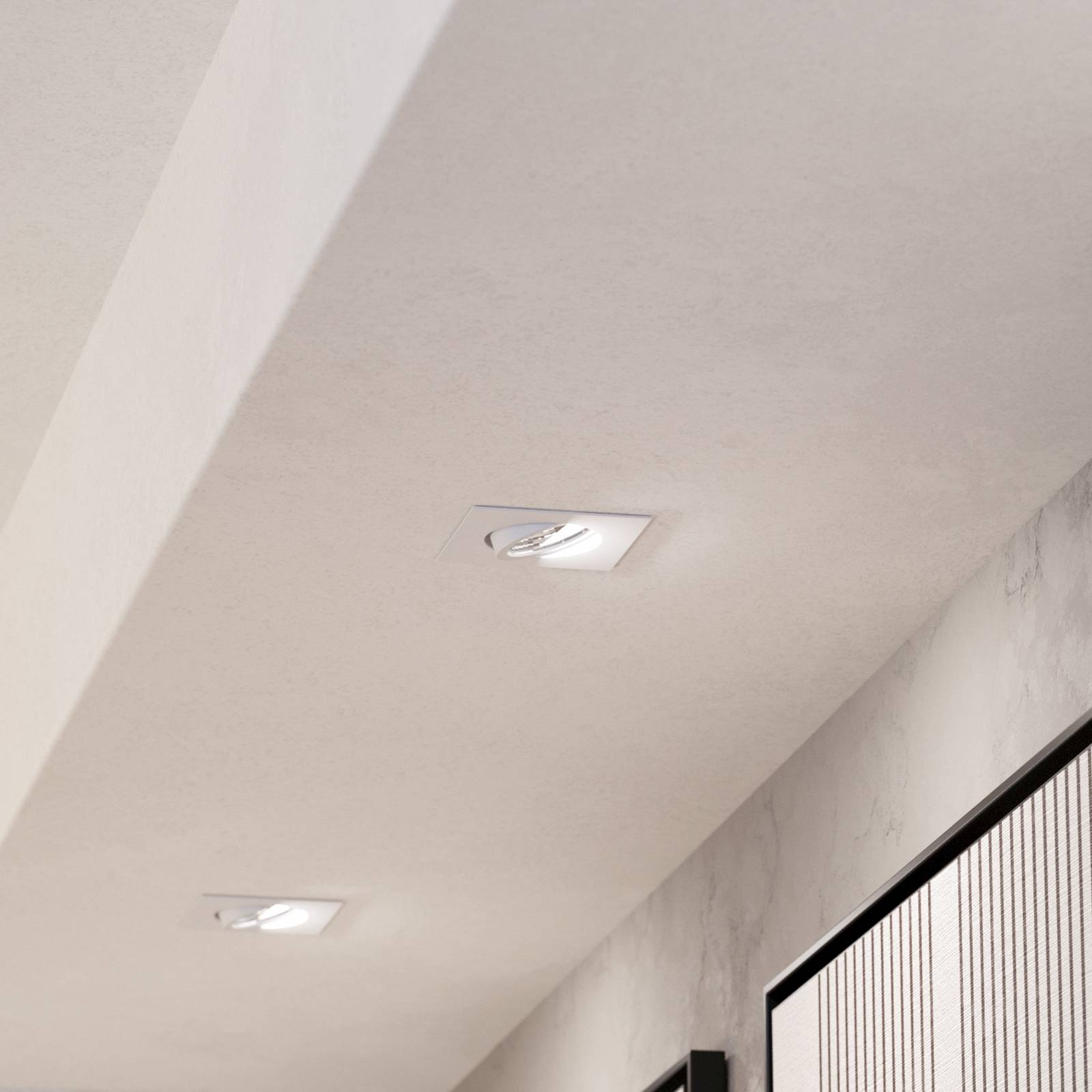 EGLO Inbouwspot Saliceto hoekig draaibaar 4.000K wit – Lampen24