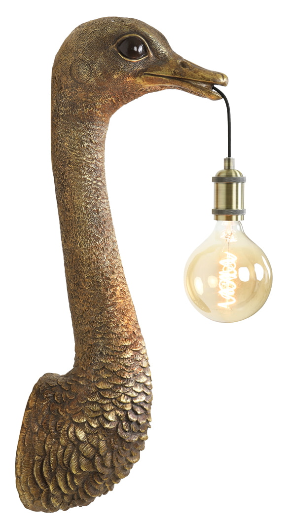 Light & Living Wandlamp Ostrich 72cm - Antiek Brons