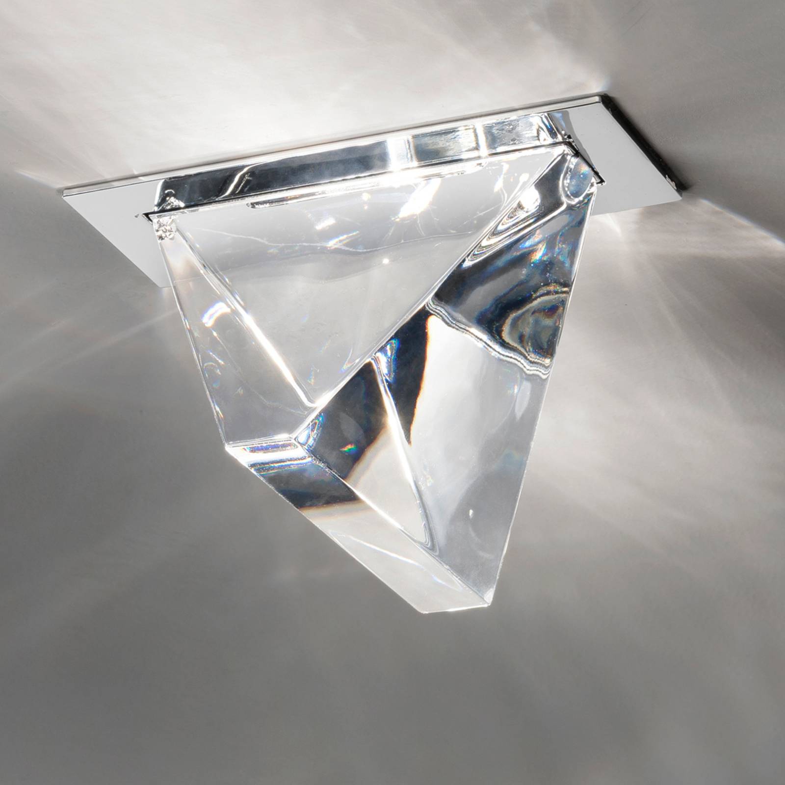 Fabbian Tripla – LED plafond inbouwlamp alu – Lampen24