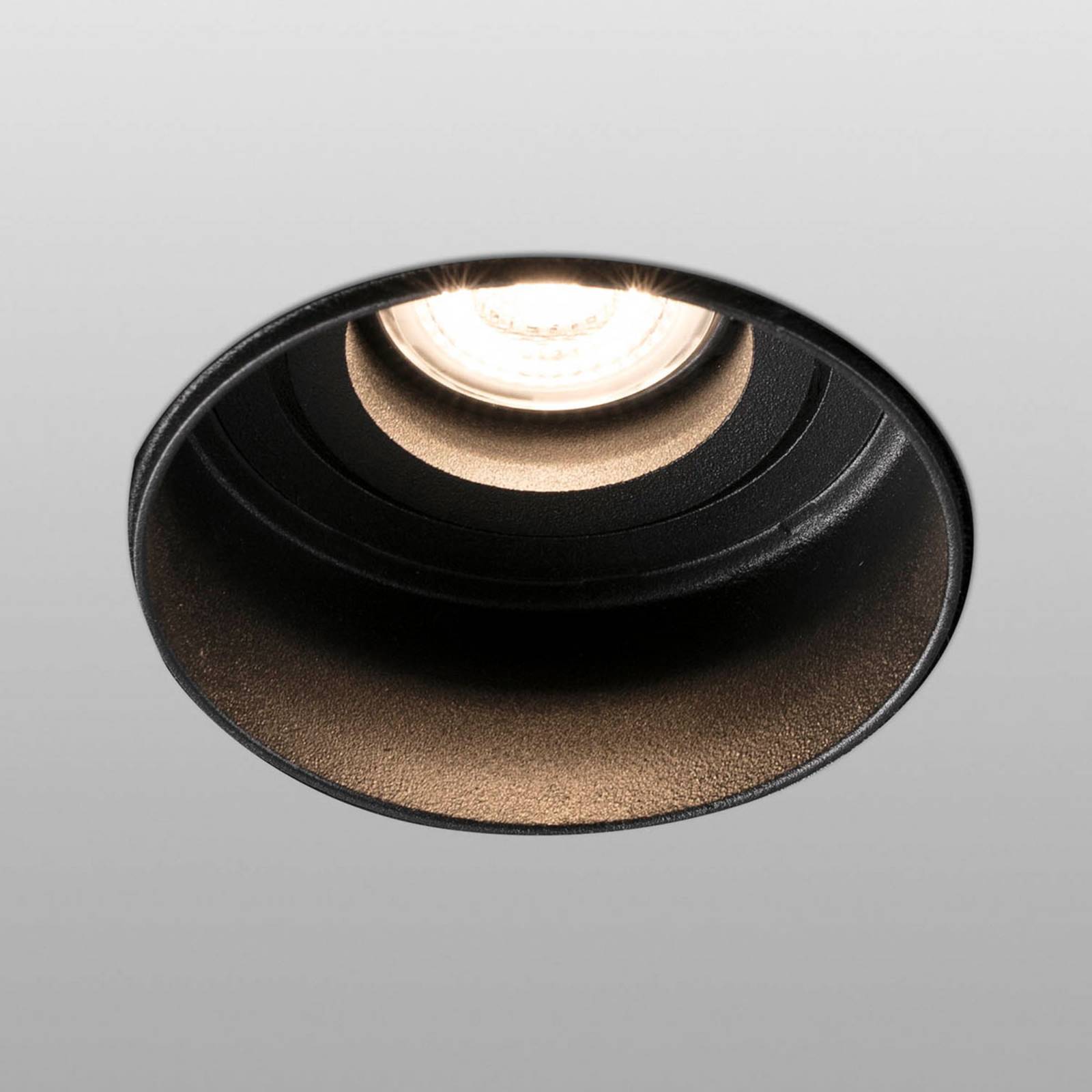 FARO BARCELONA Inbouwspot Hyde 1-lamp rond gezwenkt zwart – Lampen24