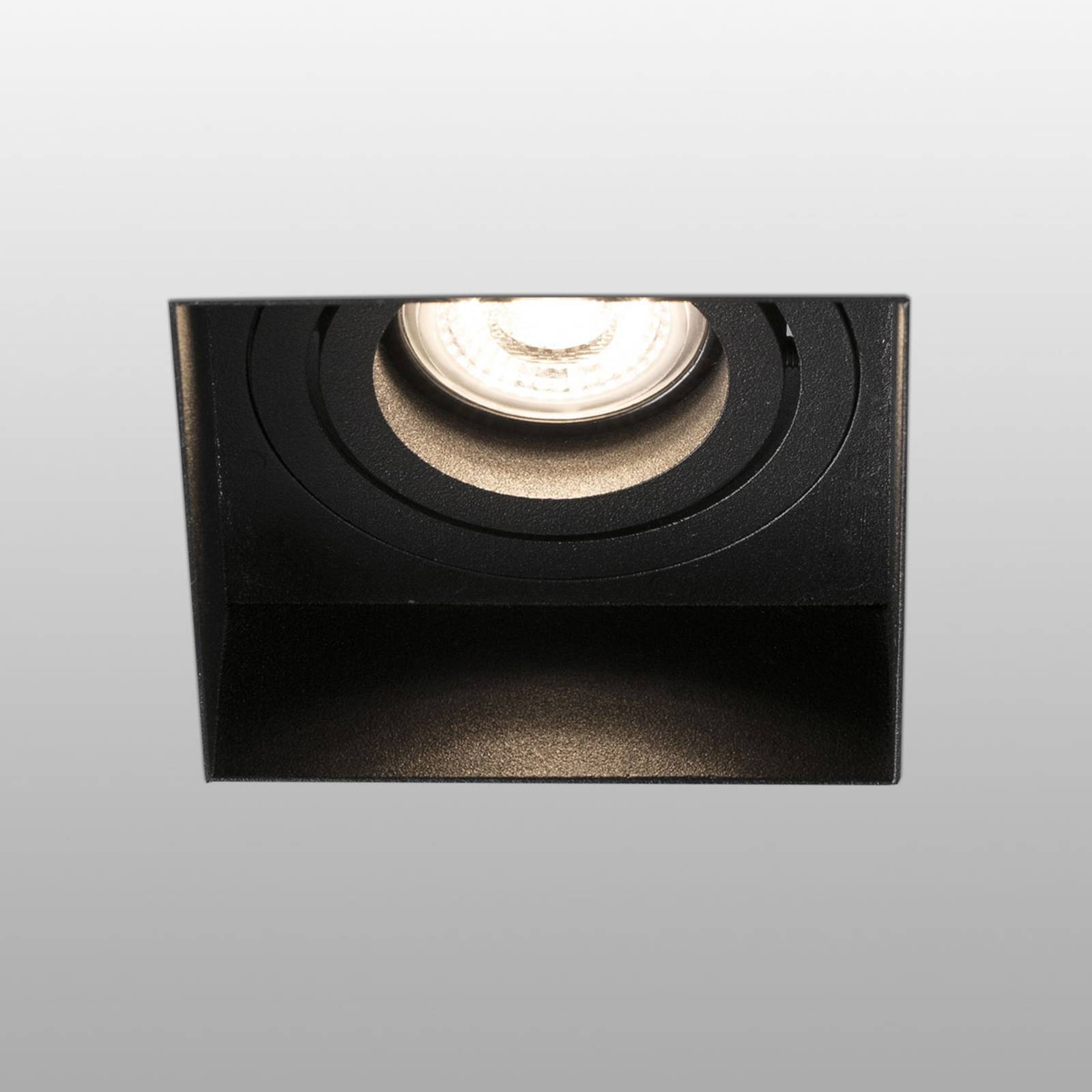 FARO BARCELONA Inbouwspot Hyde 1-lamp hoekig gezwenkt zwart – Lampen24