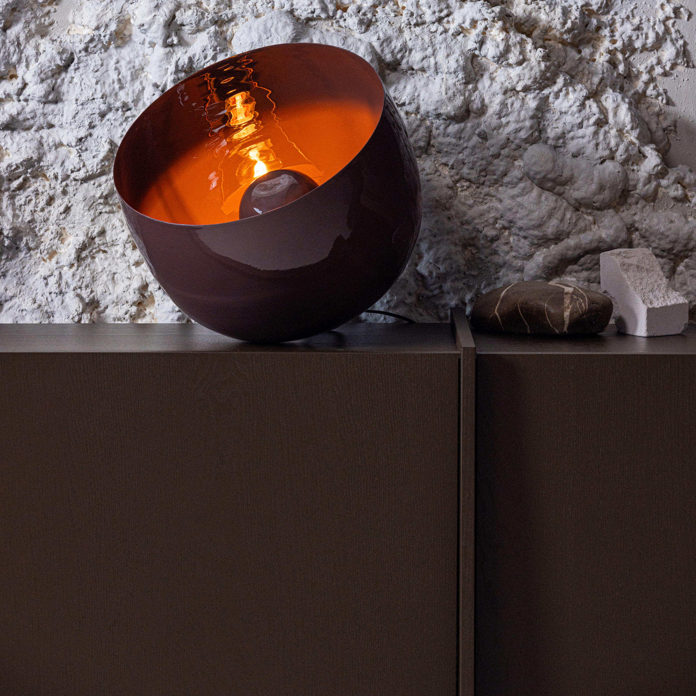 WOOOD Tafellamp Mero 35cm - Bruin