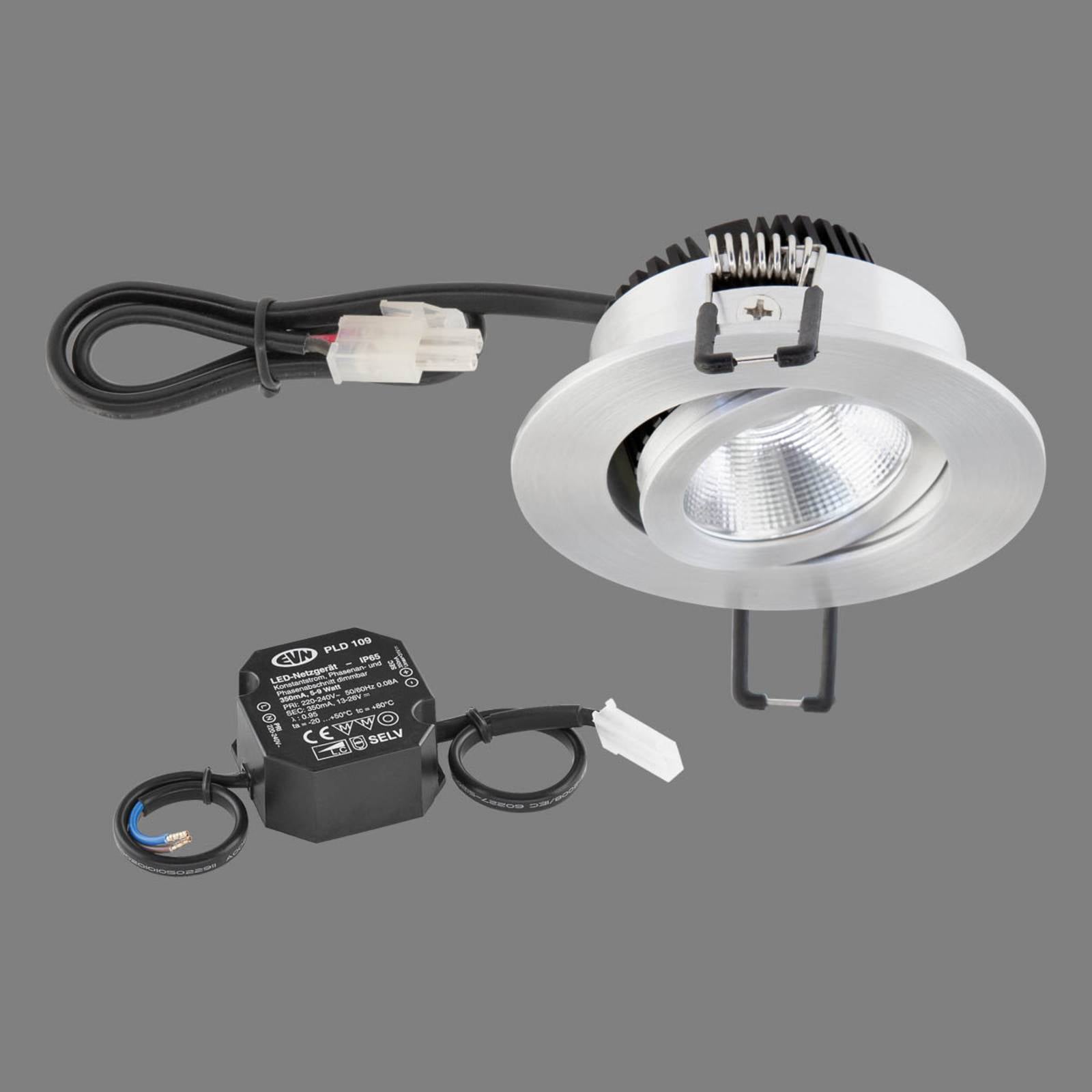 EVN PC20 inbouwlamp rond fasedimmer 3000K alu – Lampen24
