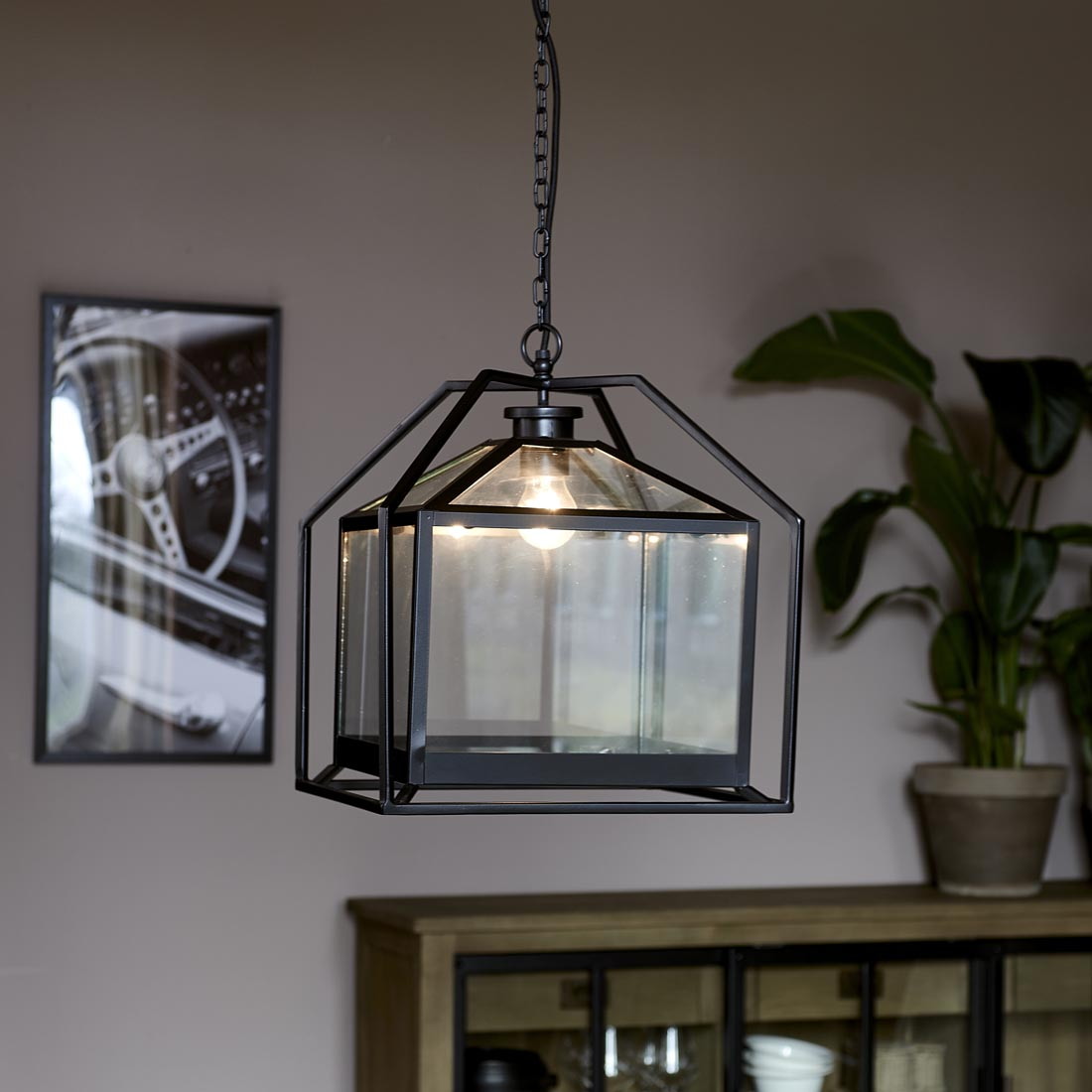 Rivièra Maison Hanglamp Rockford 36cm - Zwart