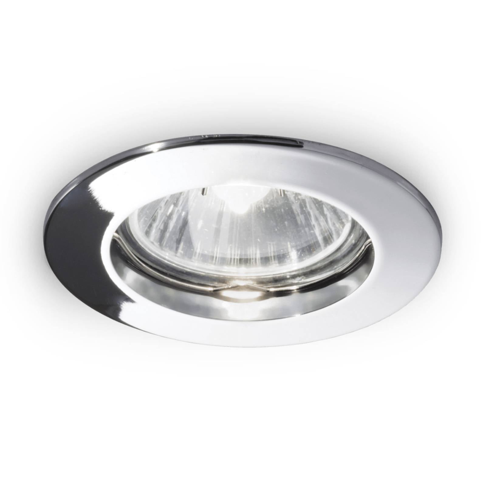 IDEAL LUX Plafondinbouwlamp Jazz, rond, GU10, chroom – Lampen24
