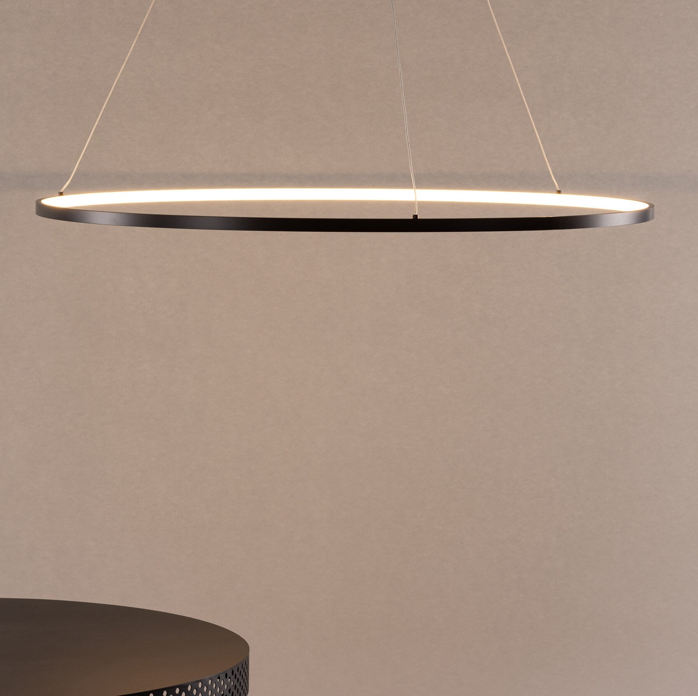 Nohr Hanglamp Isaias Ring LED 100cm - zwart