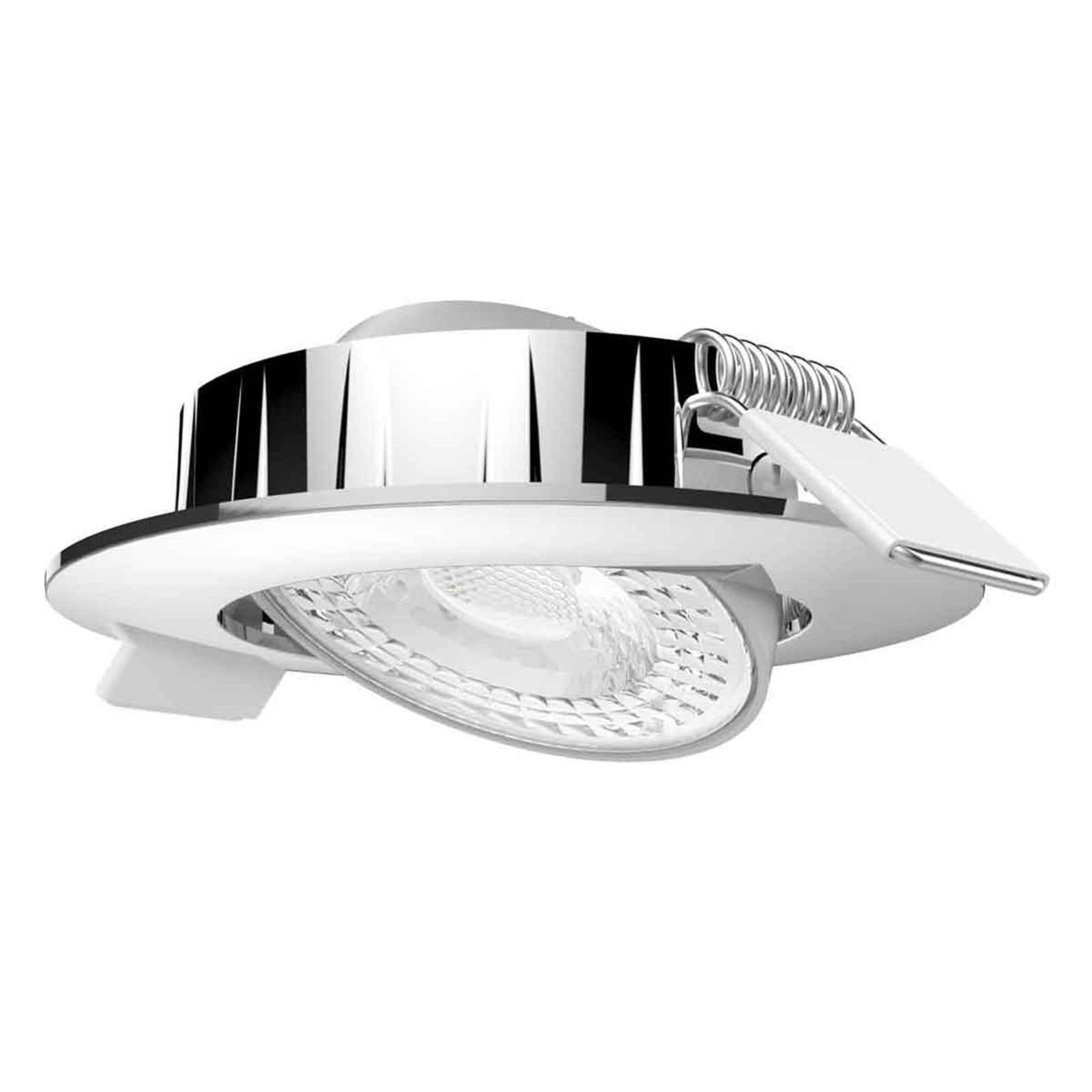MEGATRON LED inbouwlamp Slimo, draaibaar, chroom – Lampen24