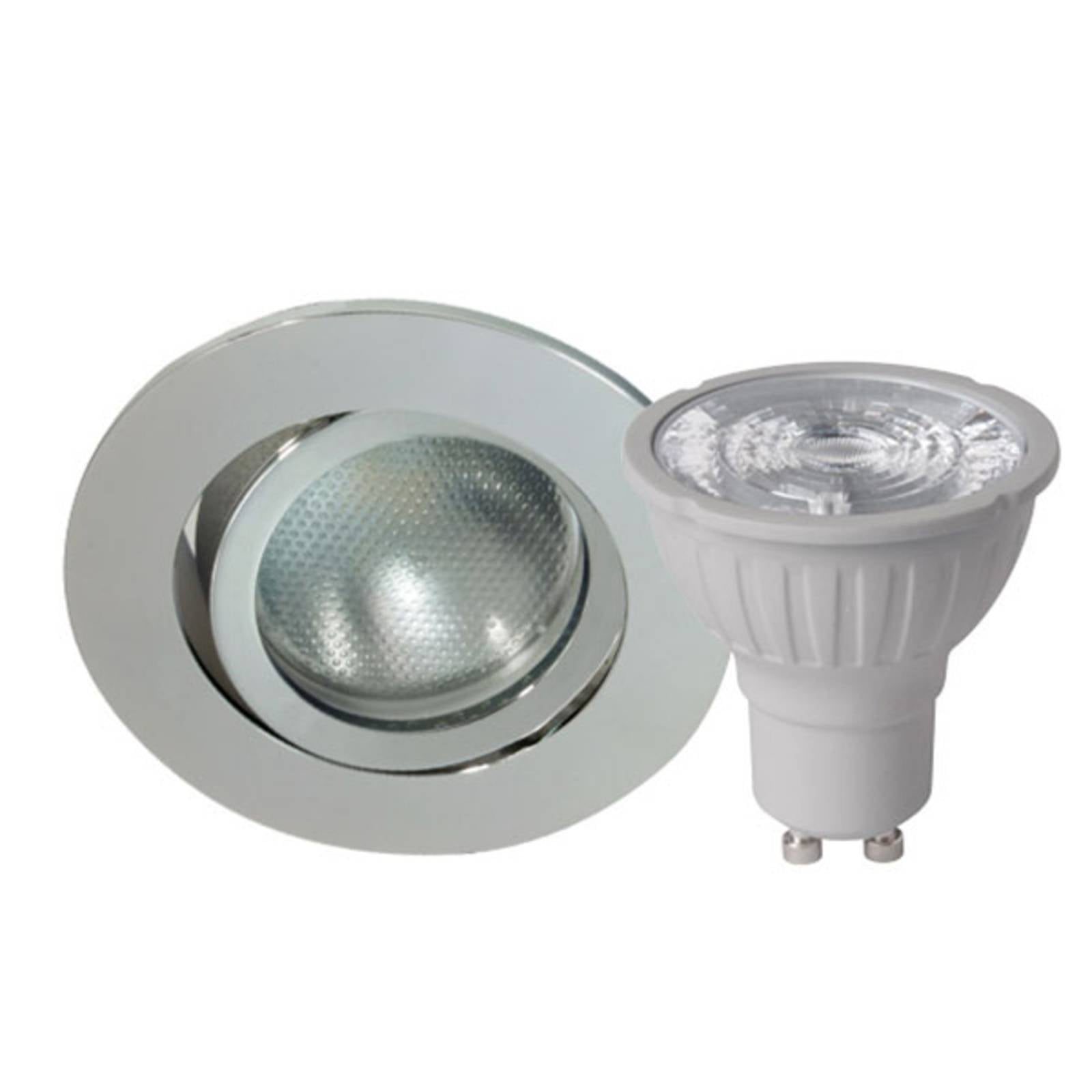Megatron DecoclicSet inbouwspot GU10 5,2W zilver – Lampen24
