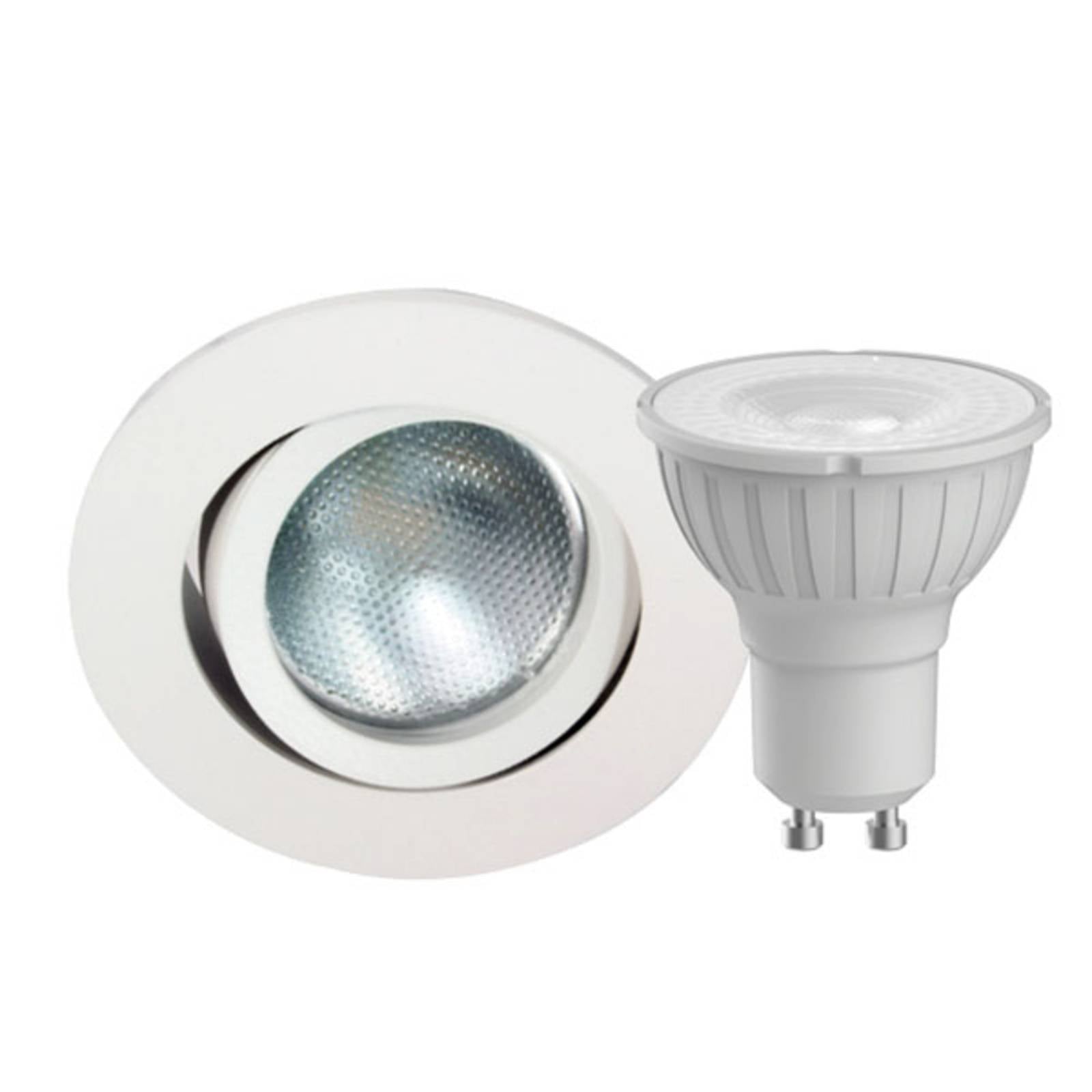 Megatron Decoclic inbouwspot, wit, 4,2 W, GU10 – Lampen24