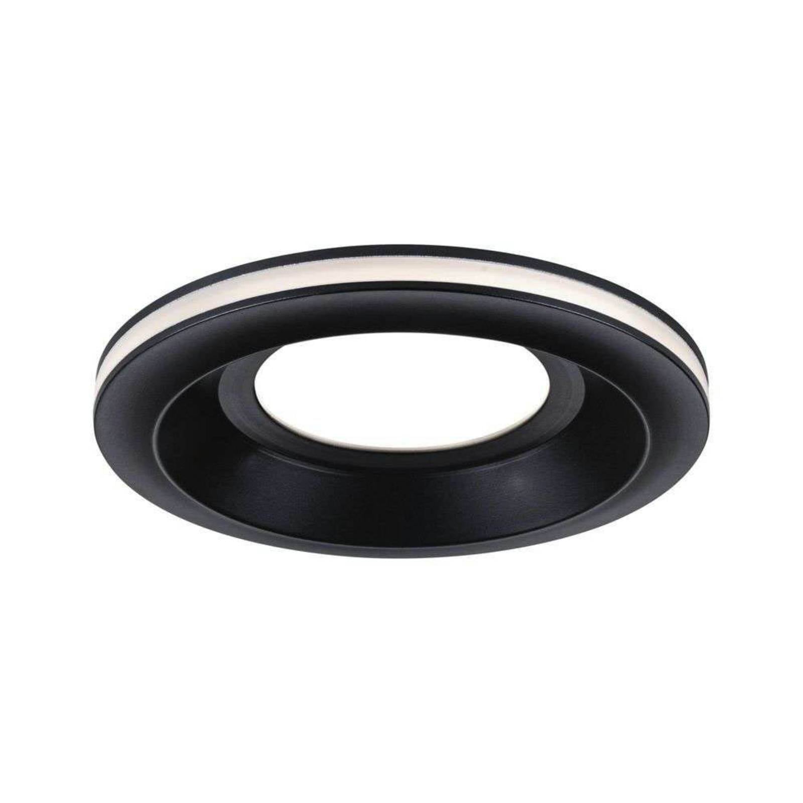 Paulmann LED inbouwlamp Sormus zwart, Ø 10 cm, IP65, set van 3 – Lampen24