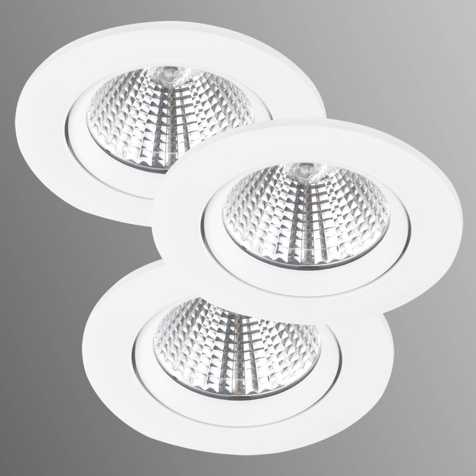 Nordlux LED plafondinbouwspot Freemont 2.700K per 3, wit – Lampen24