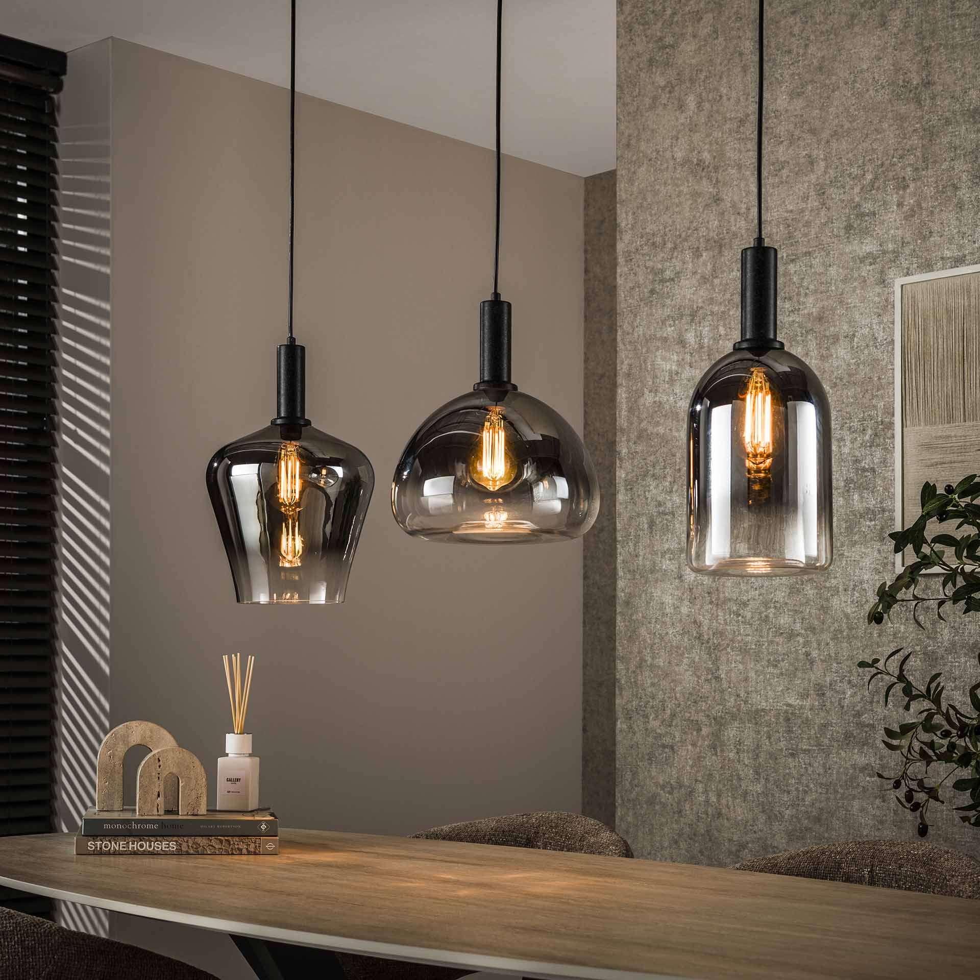 LifestyleFurn Hanglamp Cortne 3-lamps