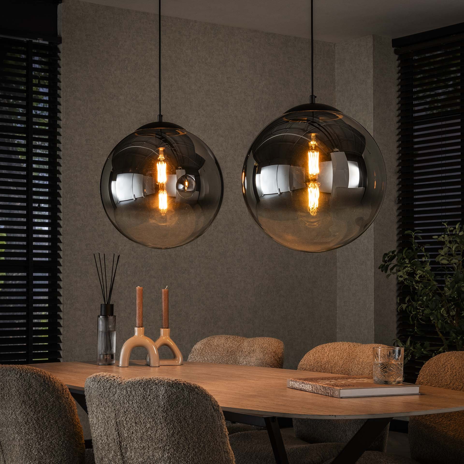 LifestyleFurn Hanglamp Nida Glas