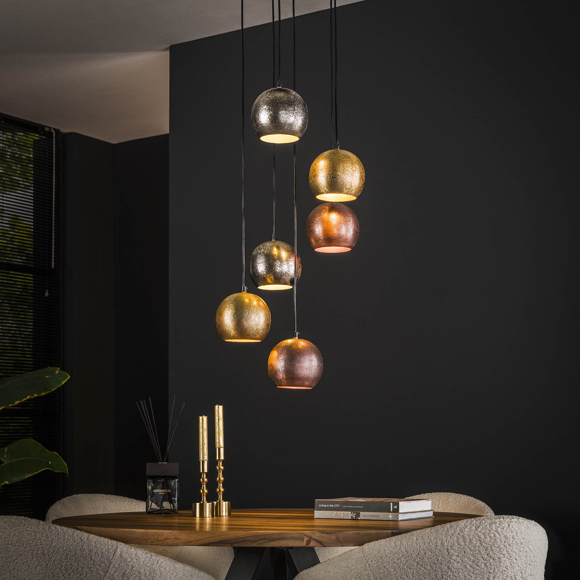 LifestyleFurn Hanglamp Shaketta 6-lamps