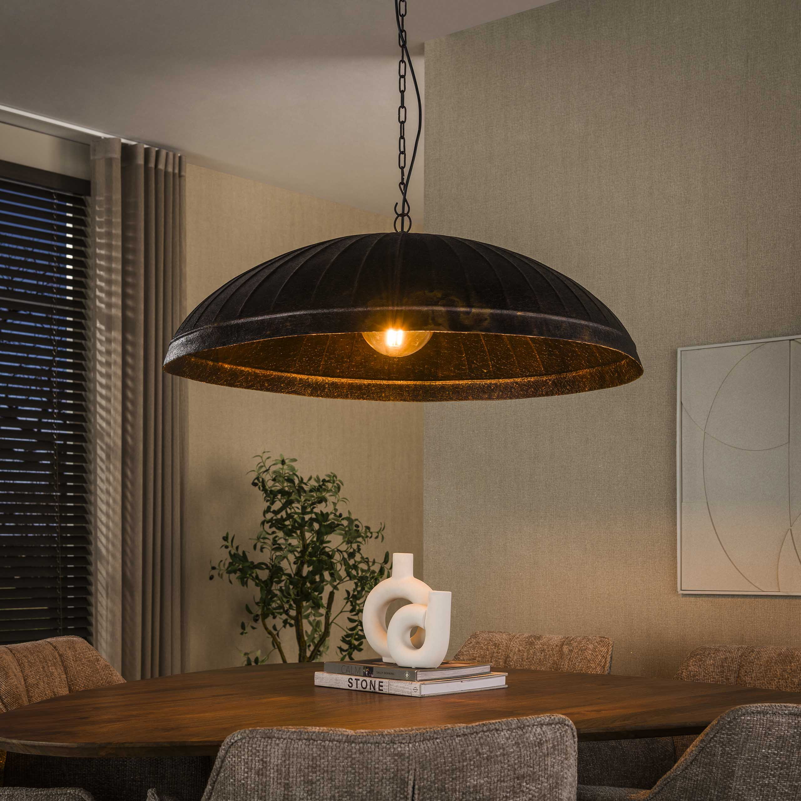 LifestyleFurn Hanglamp Salena Ø90cm - Smoked Brown