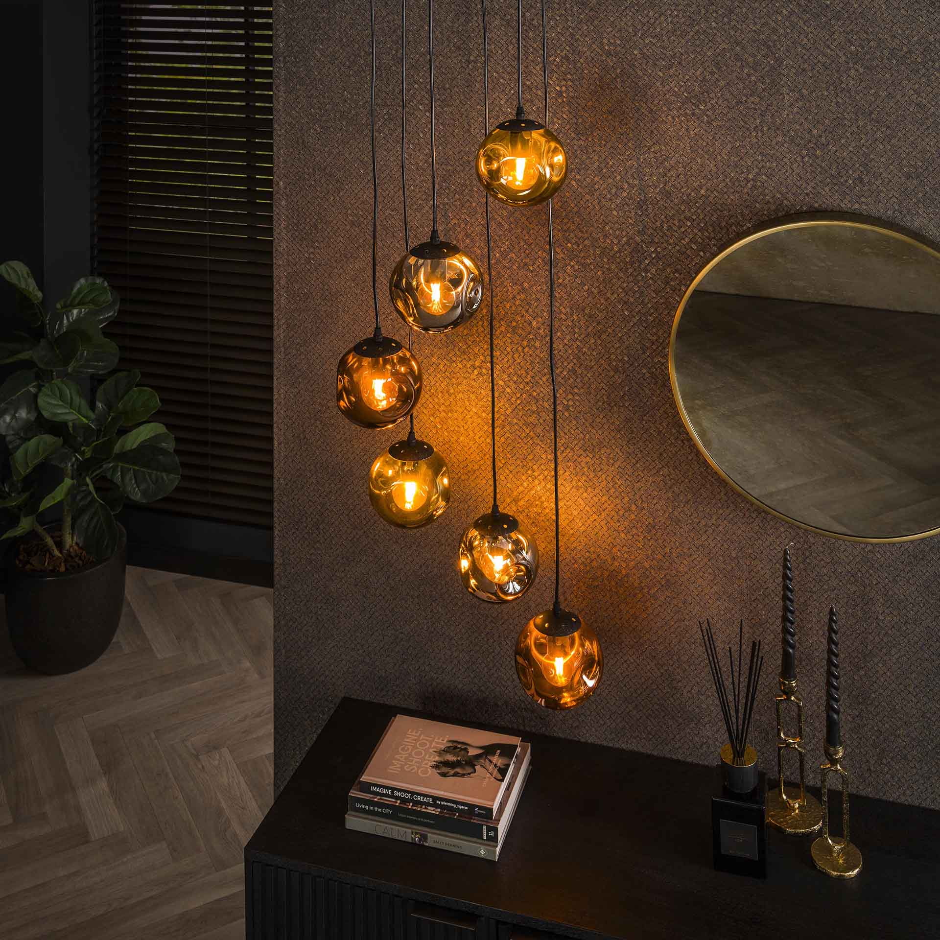 LifestyleFurn Hanglamp Shahid Glas