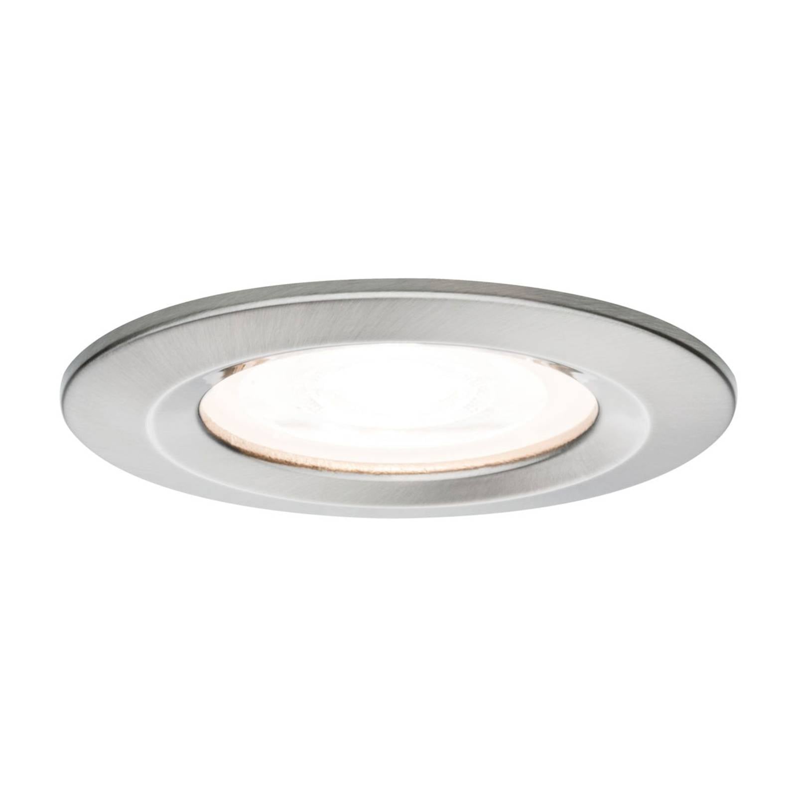 Paulmann LED-spot Nova rond, vast, ijzer, IP44, GU10 dimbaar – Lampen24