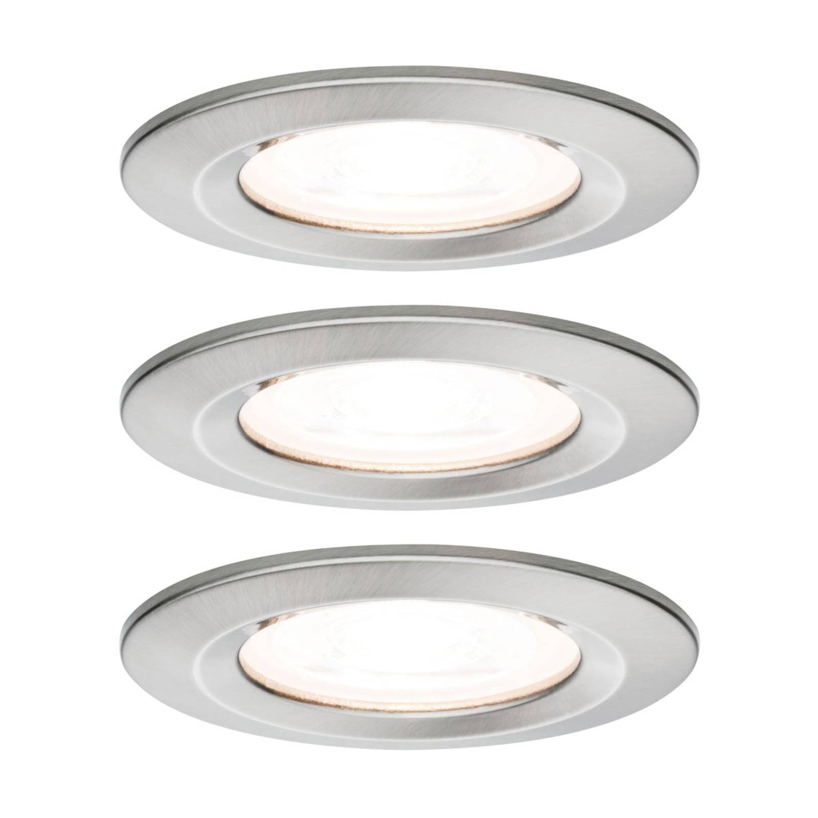 Paulmann Nova 3-voudige spot, rond, vast, ijzer, IP44, GU10, dimbaar – Lampen24