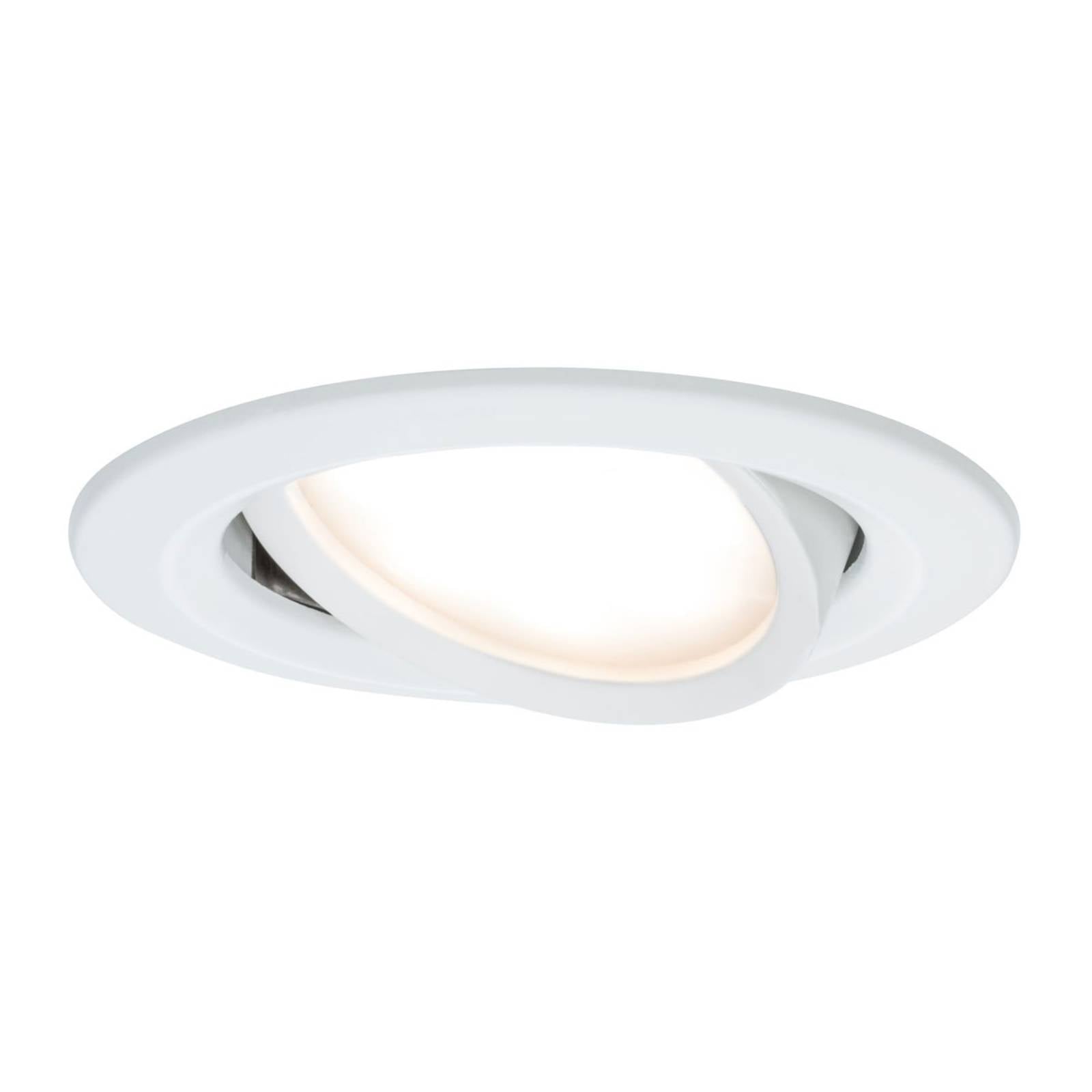 Paulmann spot Nova Coin rond, kantelbaar, wit – Lampen24