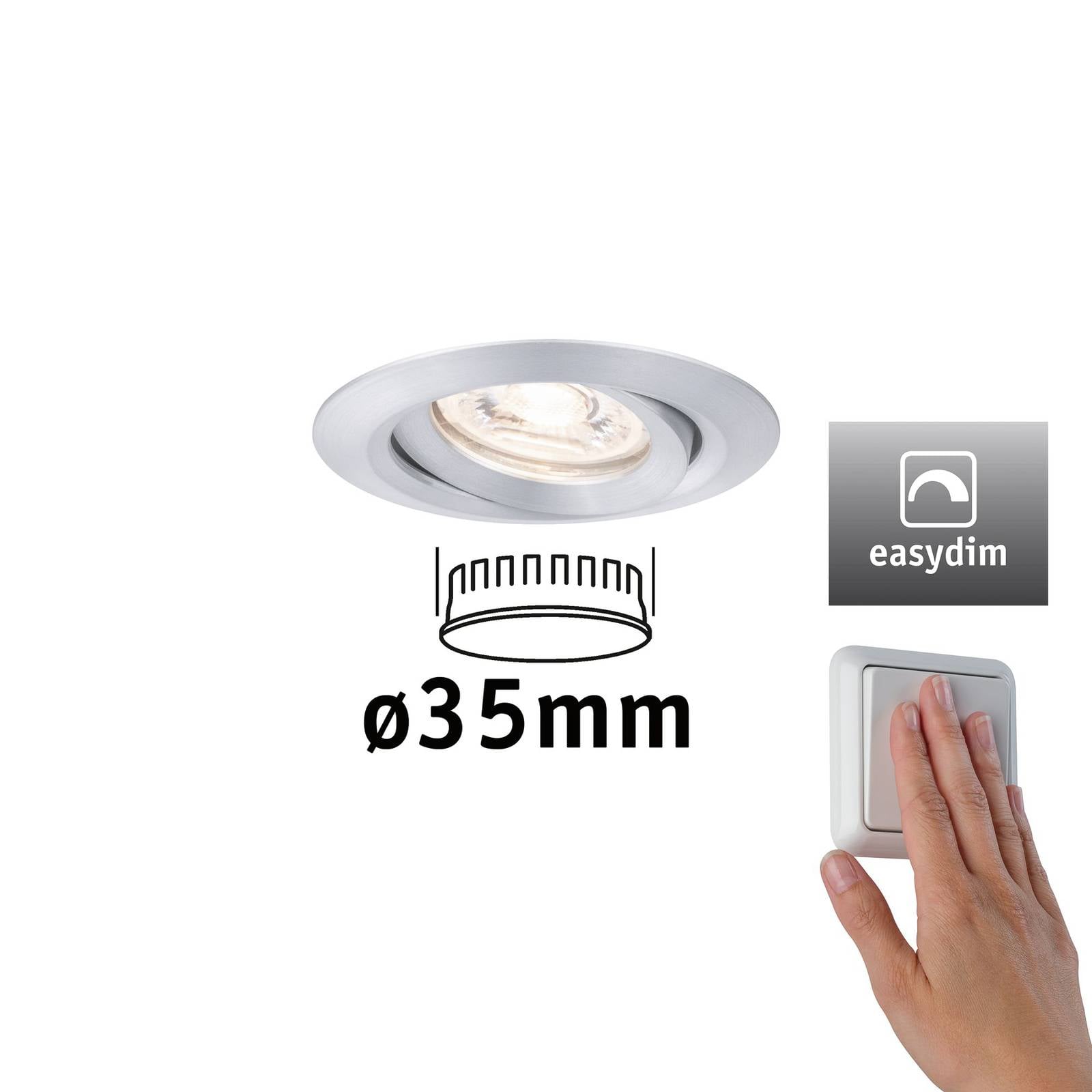 Paulmann Nova Mini plus inbouwspot easydim alu – Lampen24