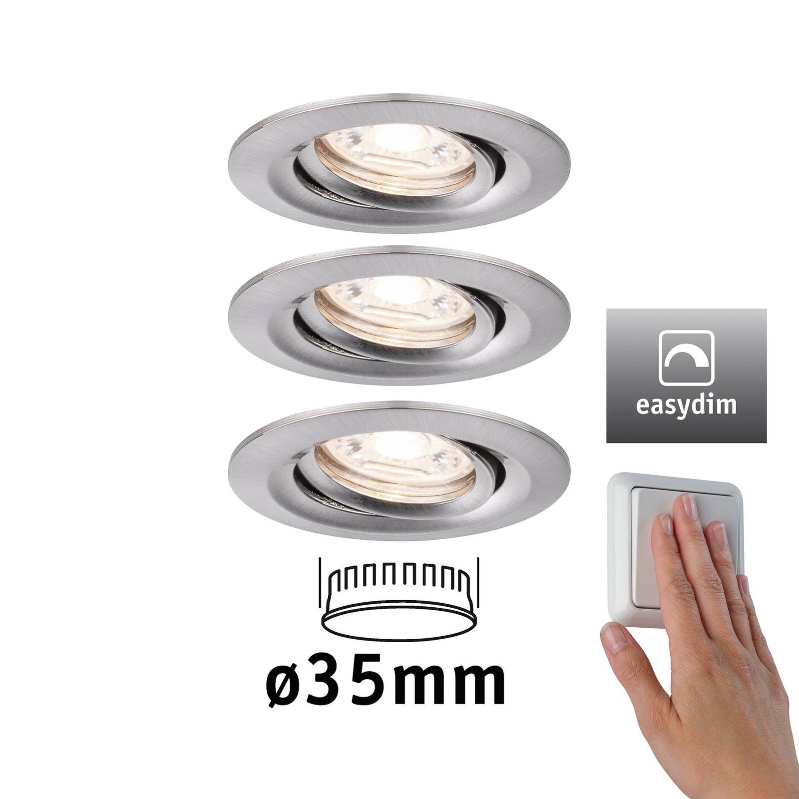 Paulmann Nova Mini plus LED easydim per 3 ijzer – Lampen24