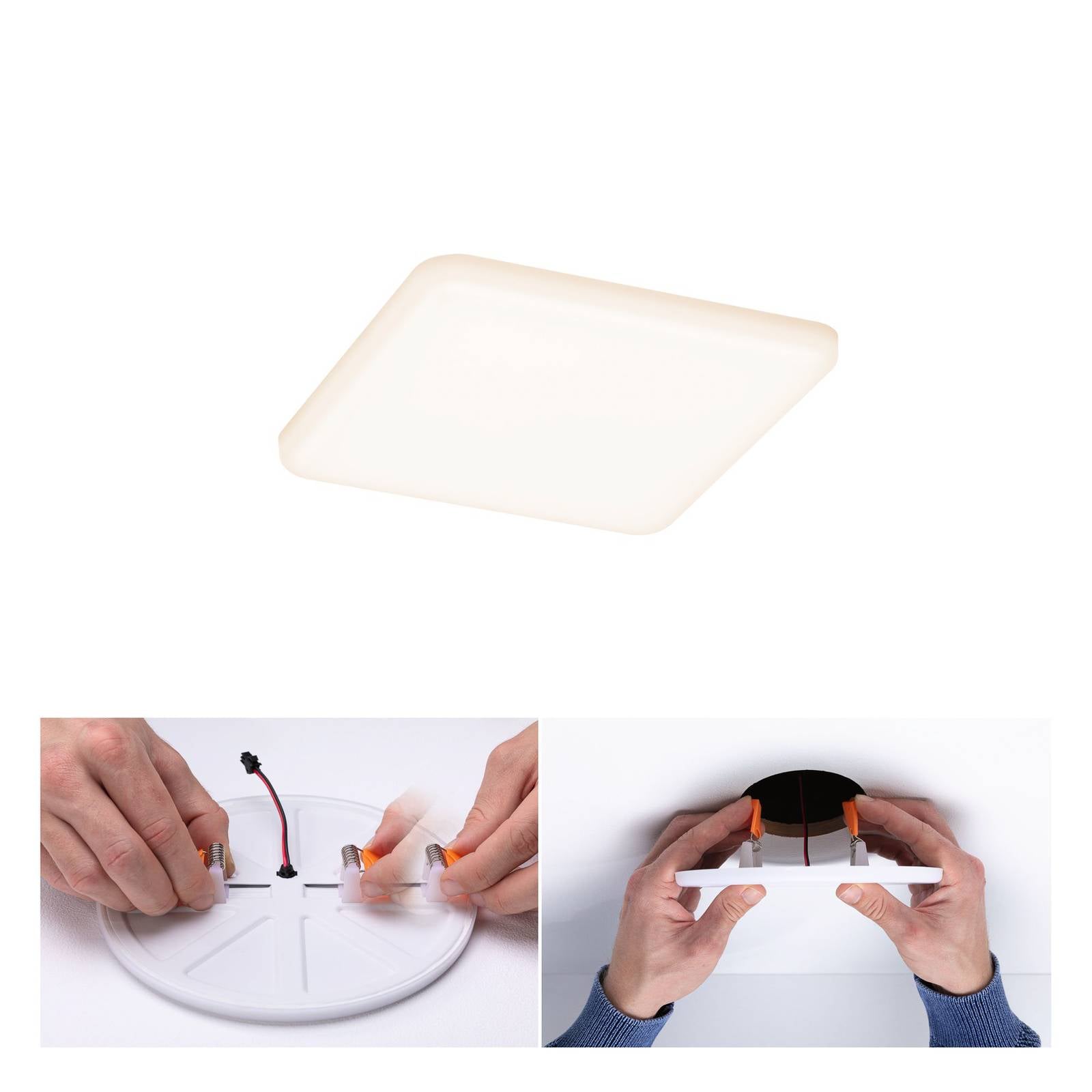 Paulmann LED paneel Veluna 3.000K hoekig 12,5 cm – Lampen24