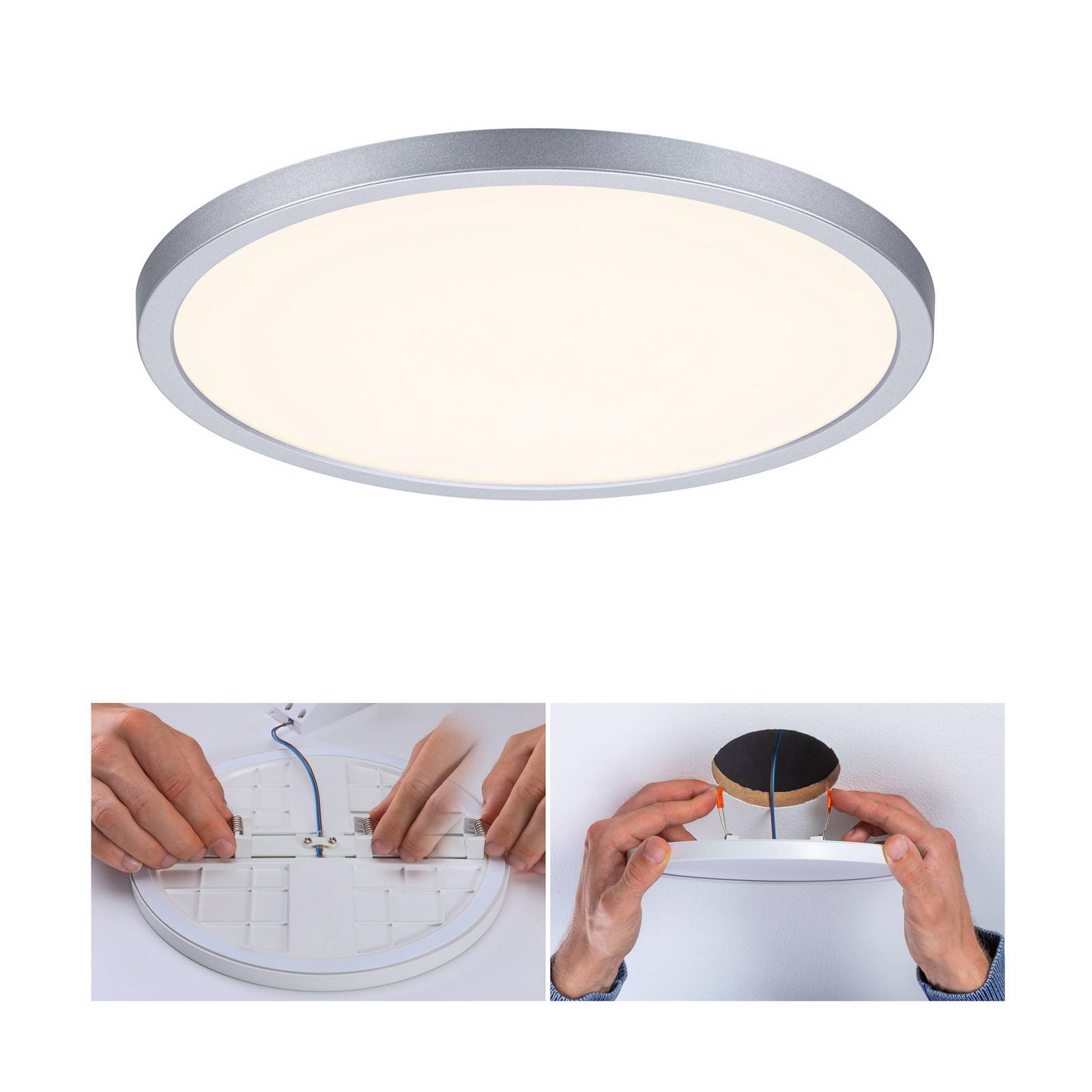 Paulmann paneel Aero 830 rond chroom 23 cm – Lampen24