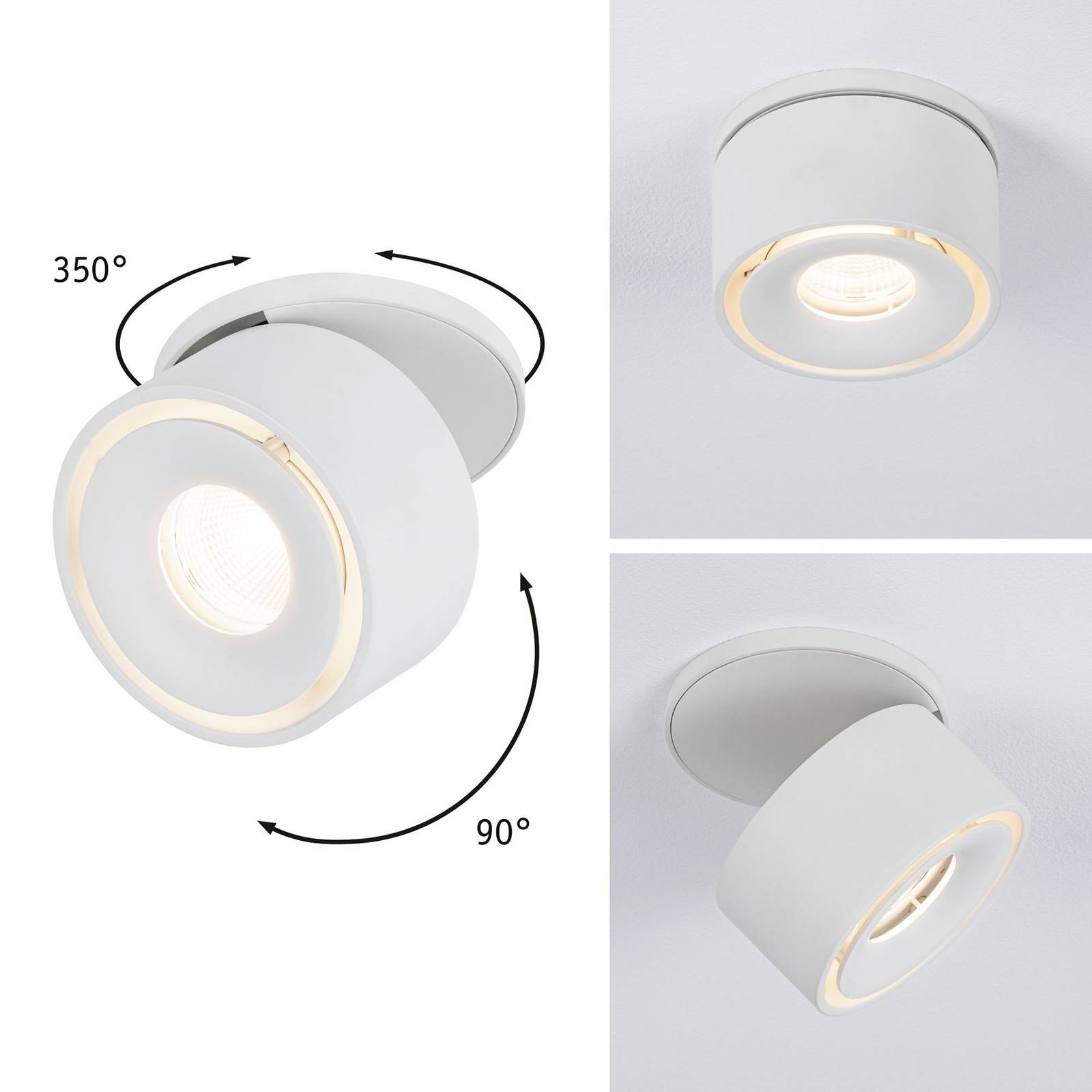 Paulmann Spircle LED inbouwlamp, mat wit – Lampen24