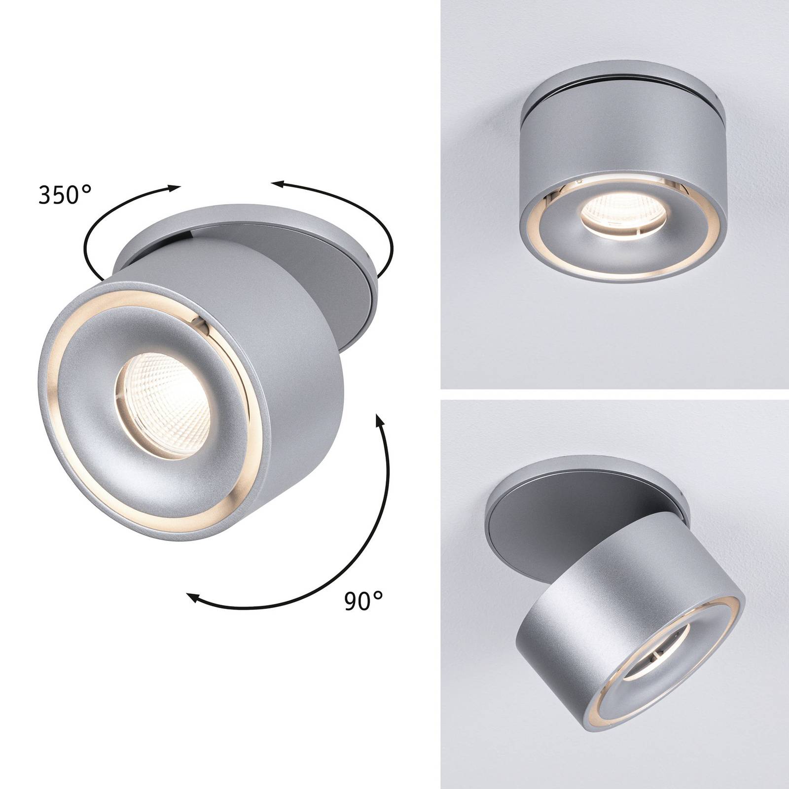 Paulmann Spircle LED inbouwlamp, mat chroom – Lampen24
