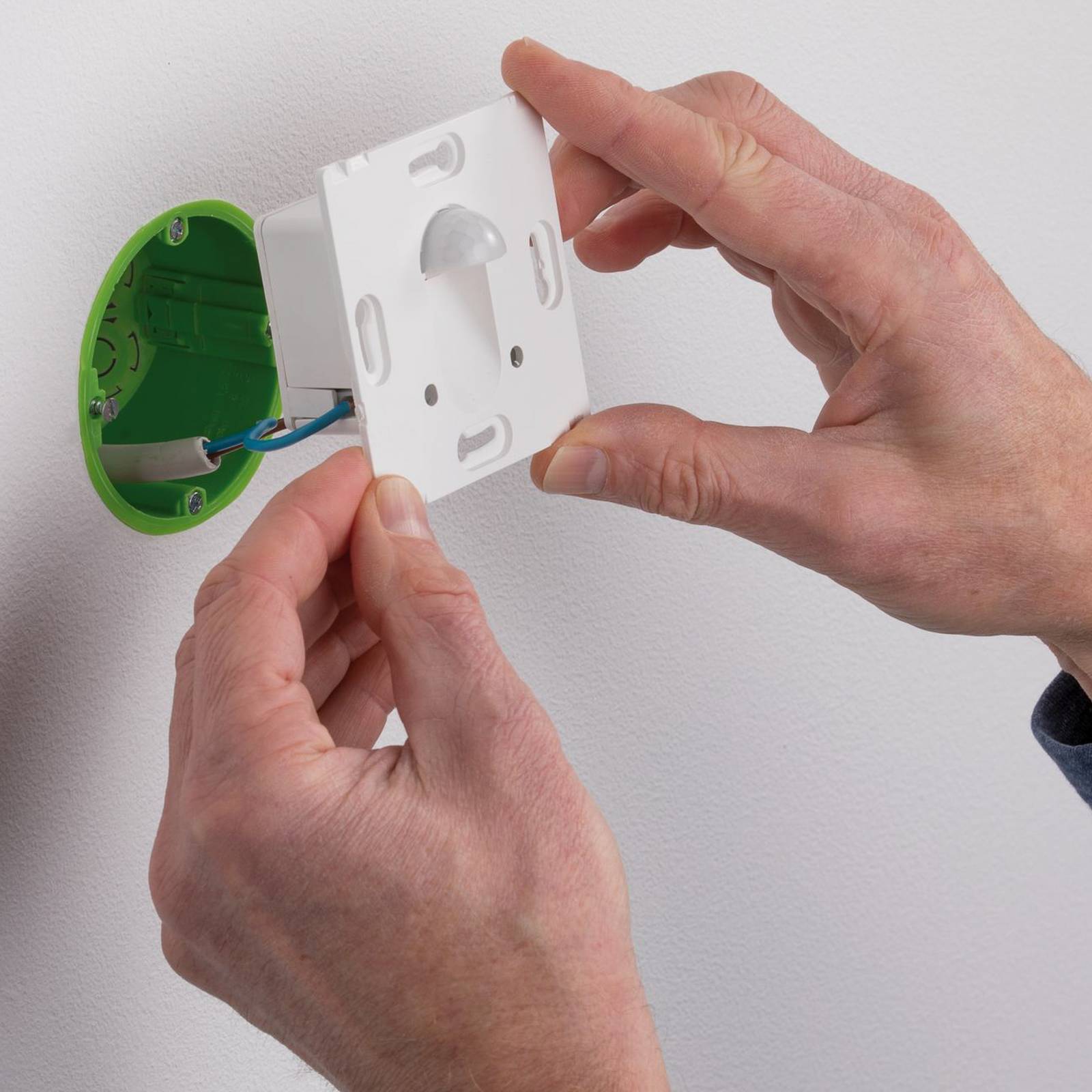 Paulmann Wall inbouwlamp met sensor, wit hoekig – Lampen24