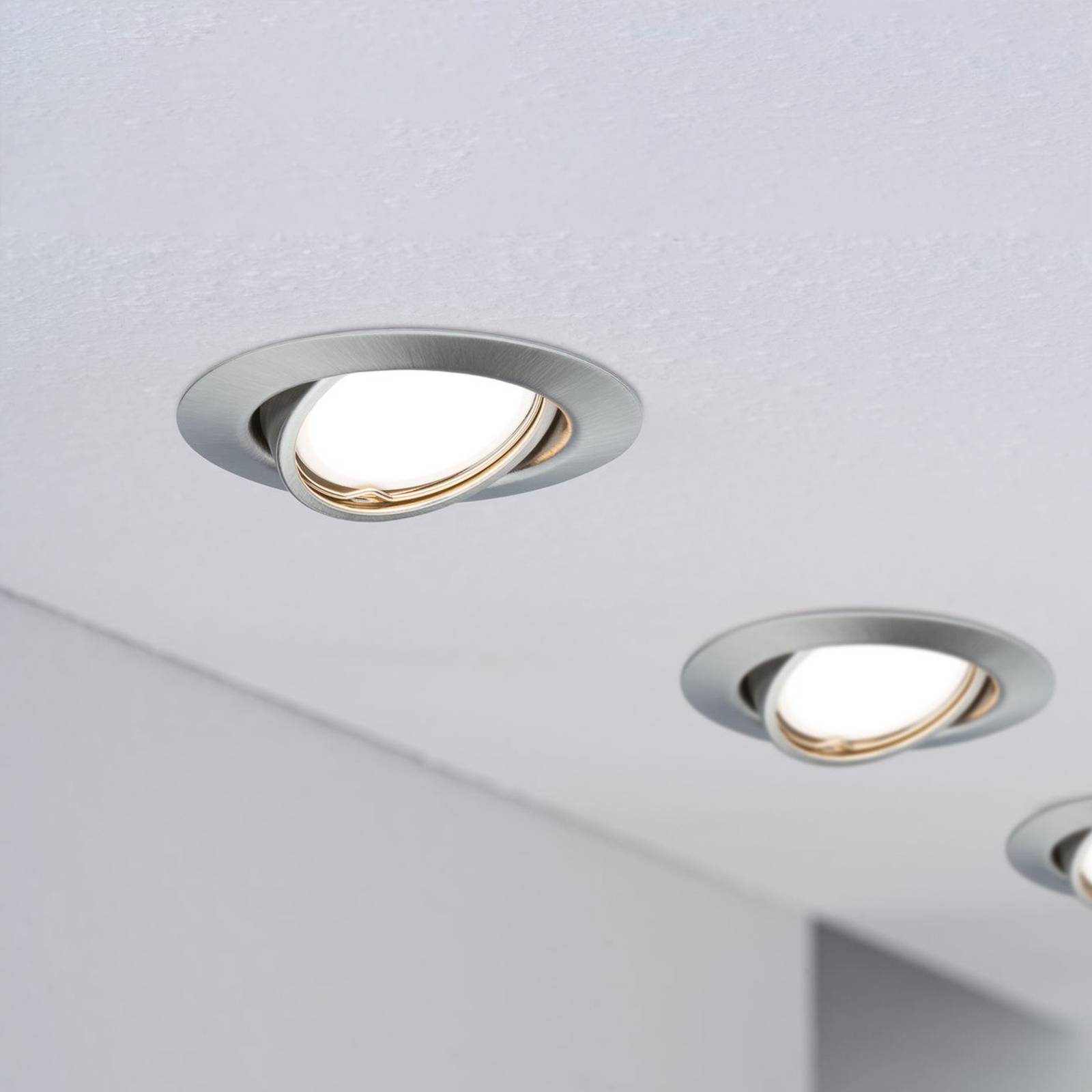 Paulmann Base GU10-inbouwspot set van 3, ijzer – Lampen24