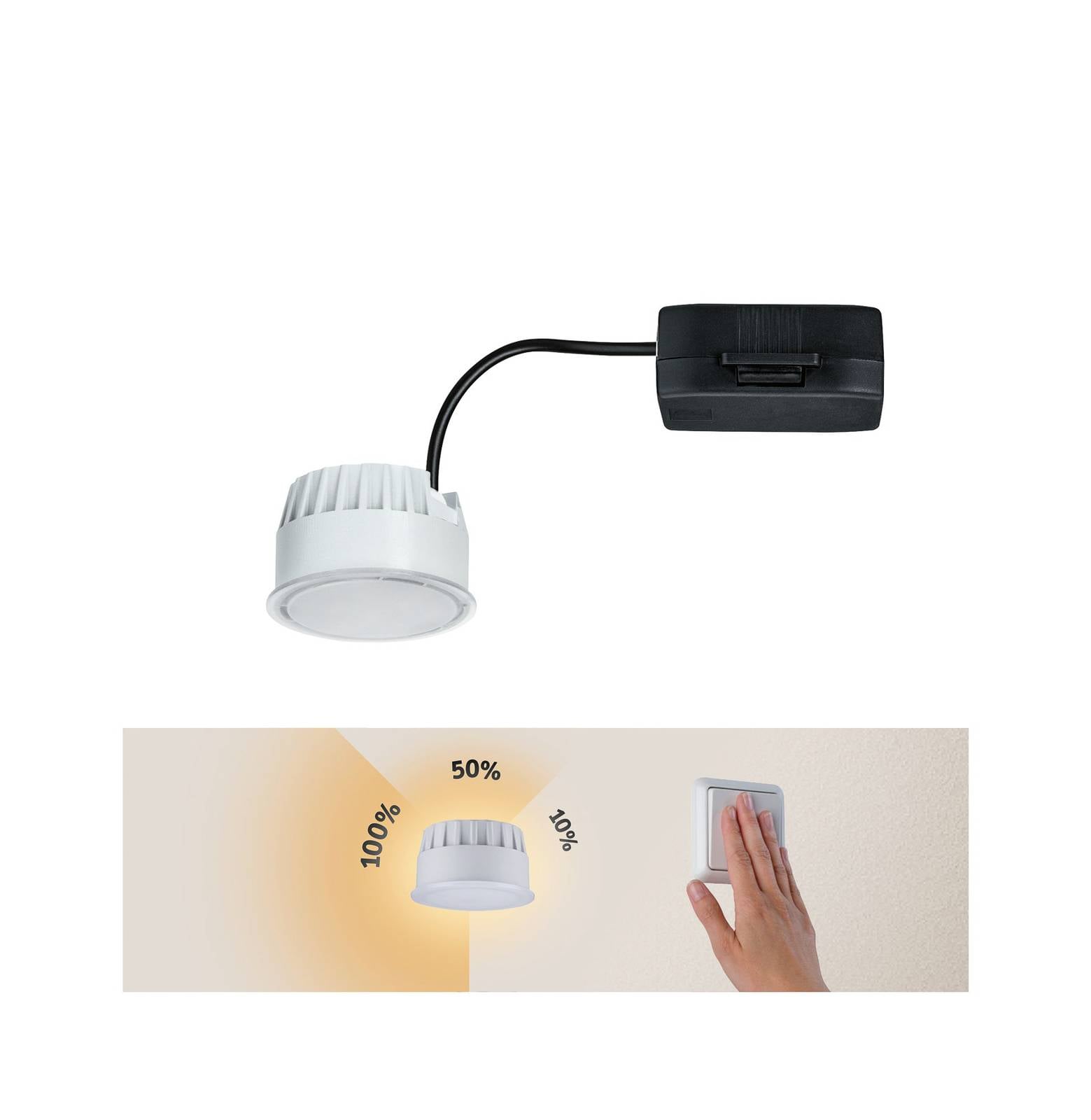 Paulmann Coin Nova LED 3-step-dim 100° 6W 2.700K – Lampen24