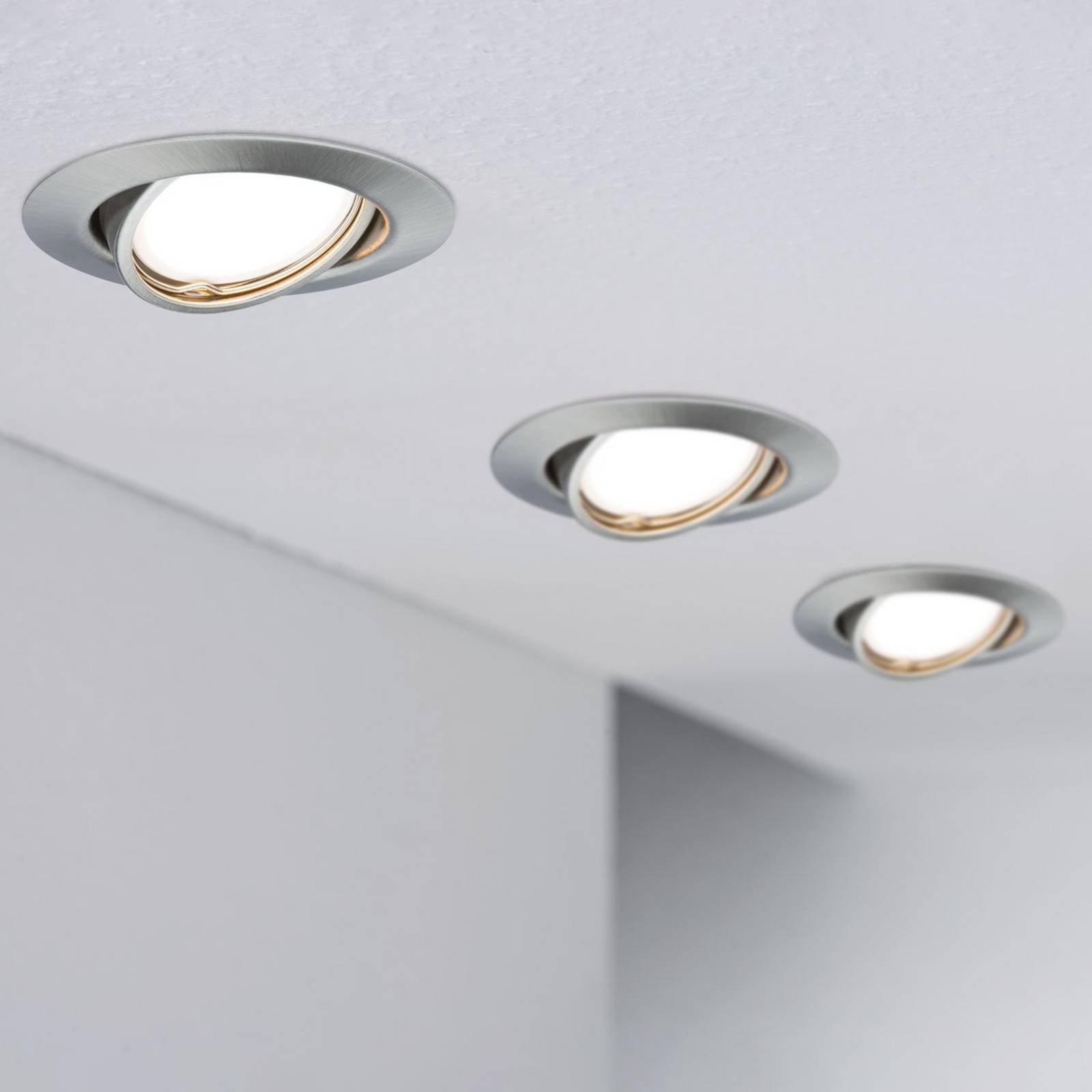 Paulmann Base LED inbouwspot per 3-step-dim ijzer – Lampen24