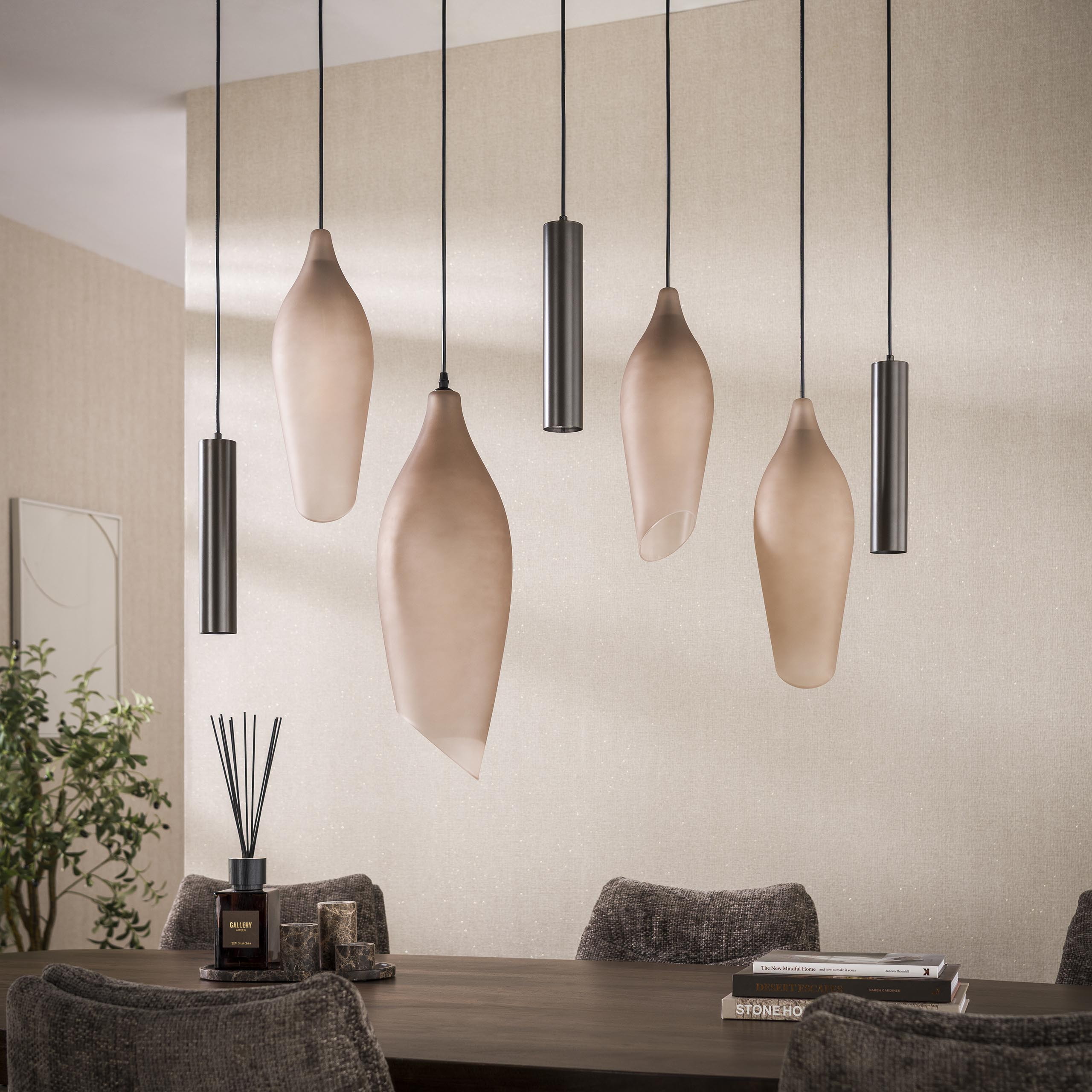 LifestyleFurn Hanglamp Luvia Frosted Glas