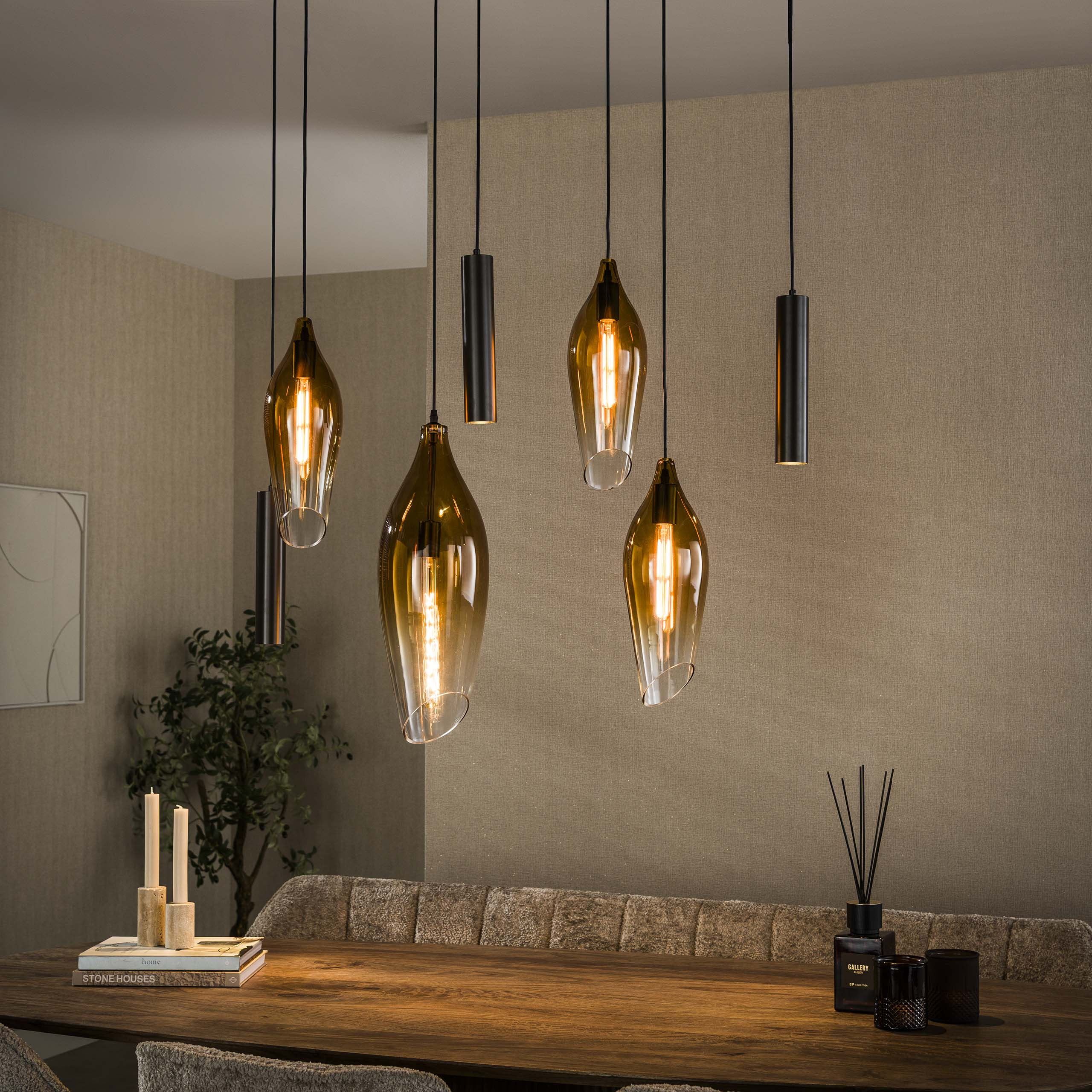 LifestyleFurn Hanglamp Luvia Glas