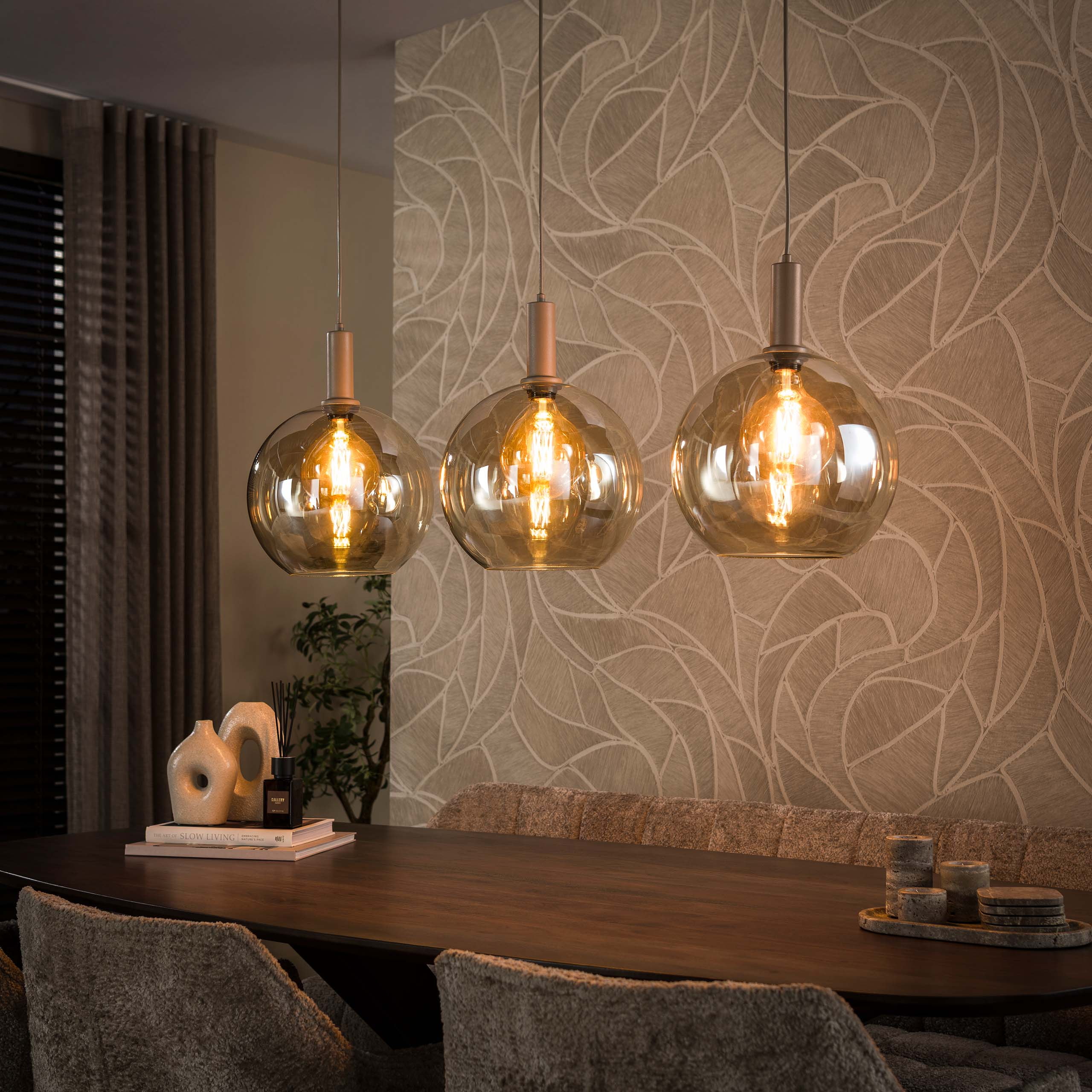 LifestyleFurn Hanglamp Janetta Glas