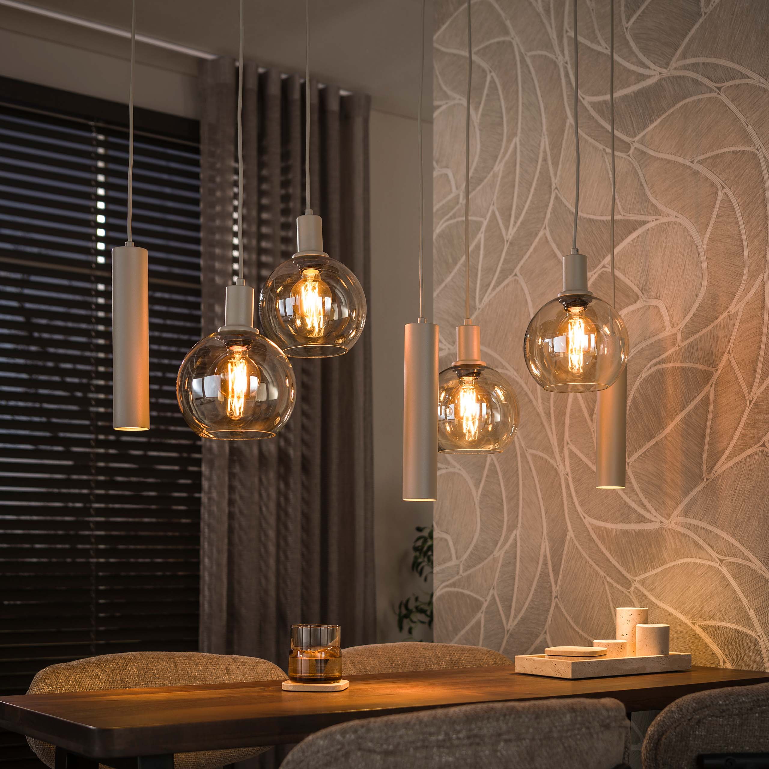 LifestyleFurn Hanglamp Janetta Glas