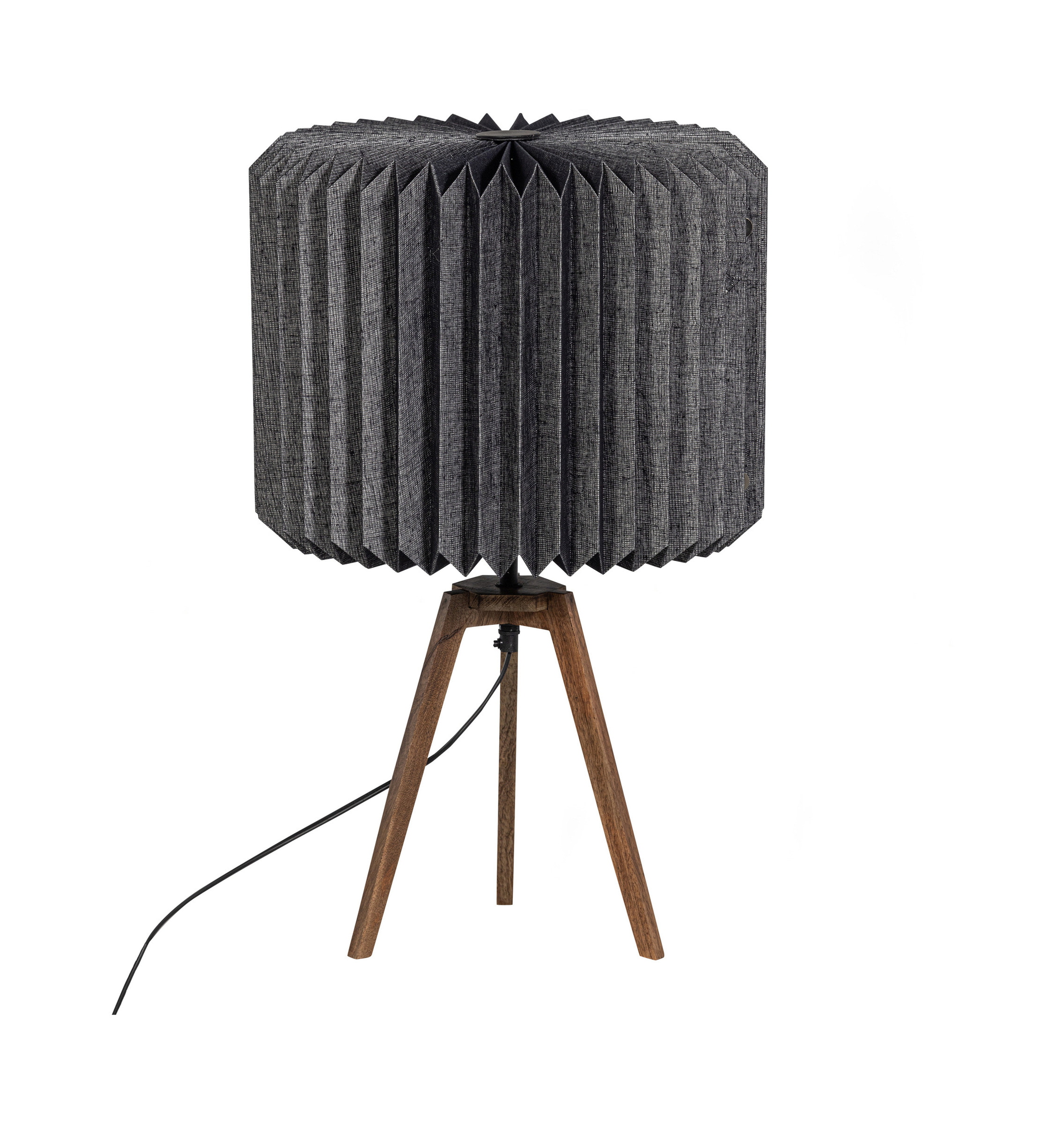 WOOOD Tafellamp Bones Gevouwen papier - Zwart - BePureHome