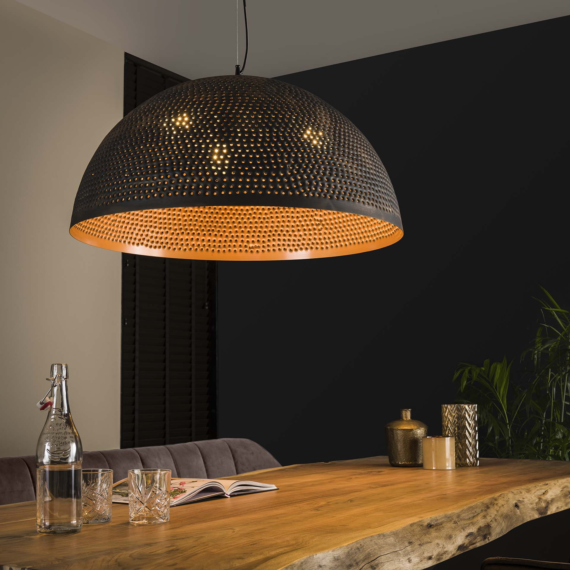 Hanglamp Murray 70cm - Zwart Bruin